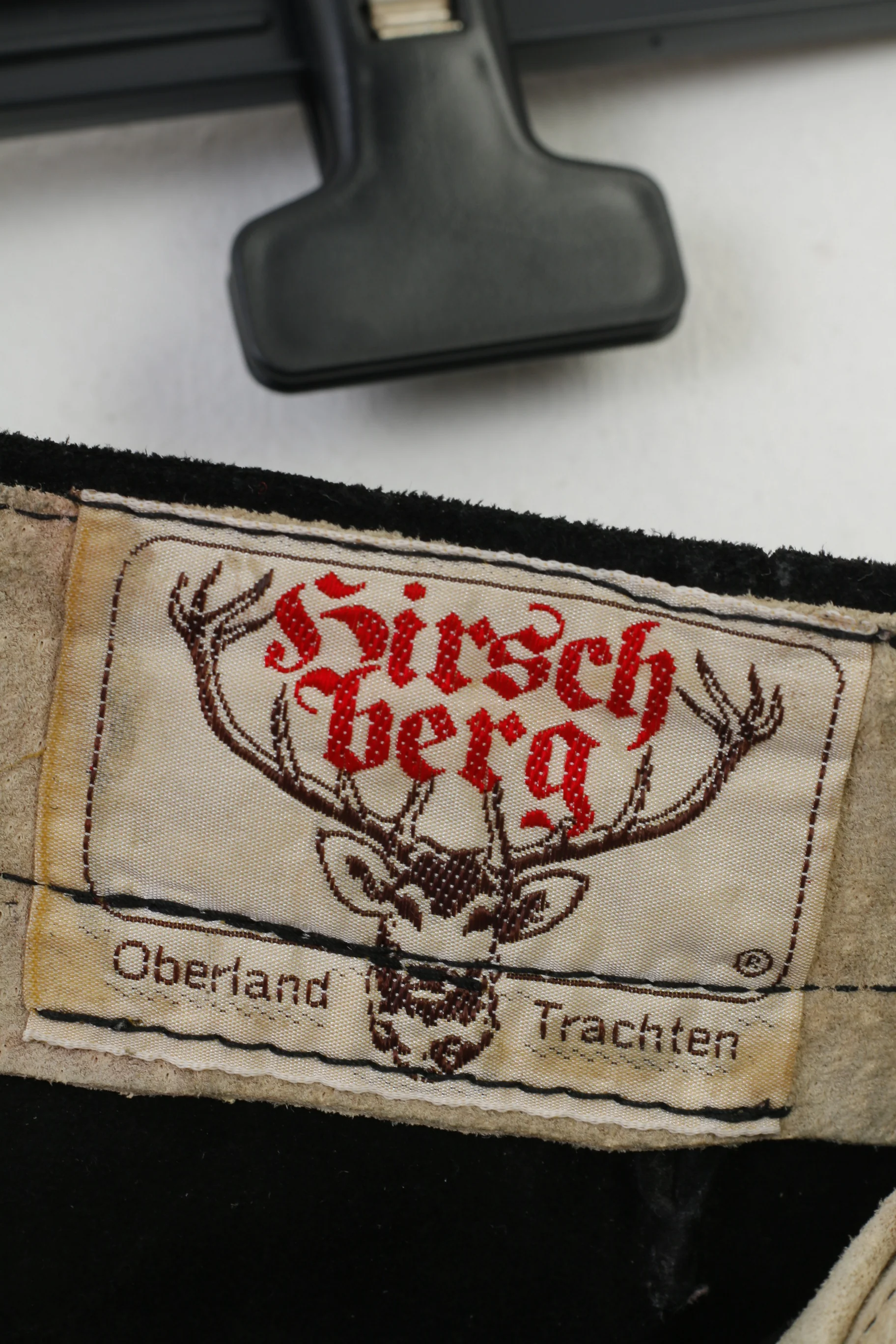 Hirsch Berg Boys 9 Age Shorts Leather Black Tyrol Austria Trachten Vintage Western Suspenders Cowboy Traditional Emroidered - Image 6