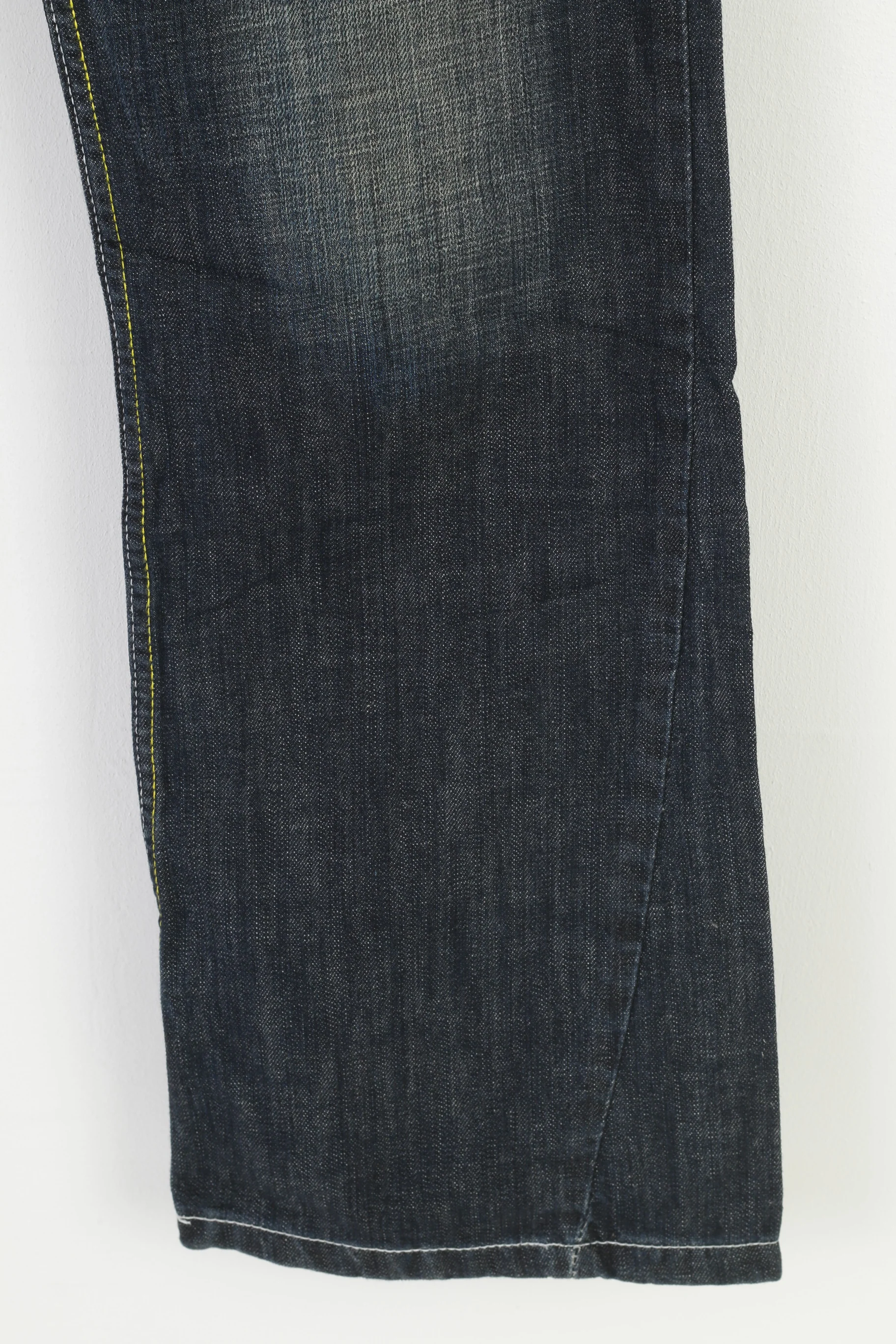 Hoi Polloi Men 8 Jeans Trousers Navy Cotton Vintage Pockets Zipper Pants - Image 3
