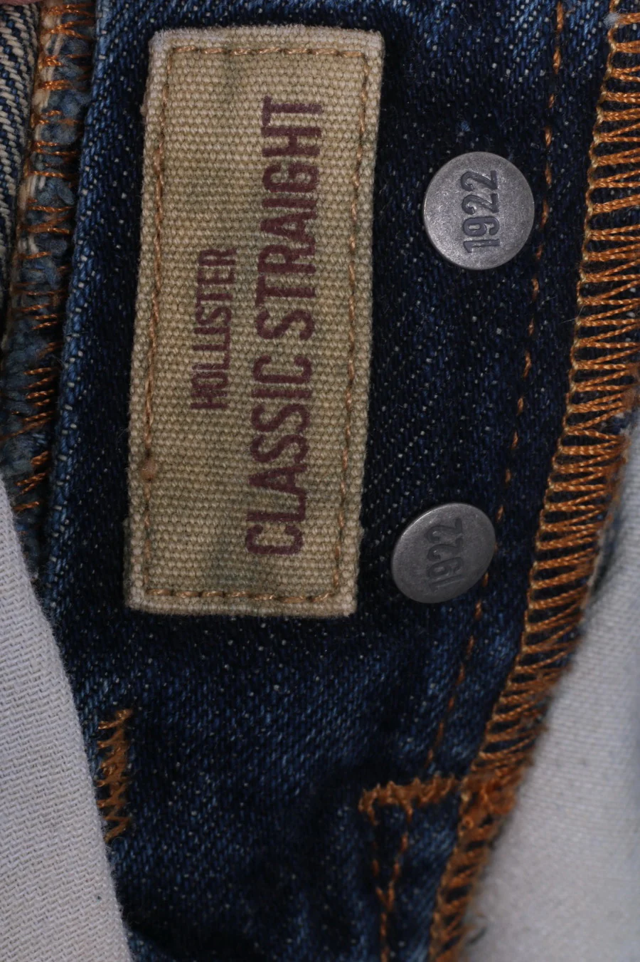 Hollister Womens W 28 L30 Trousers Navy Jeans Denim Cotton Ripped - Image 5