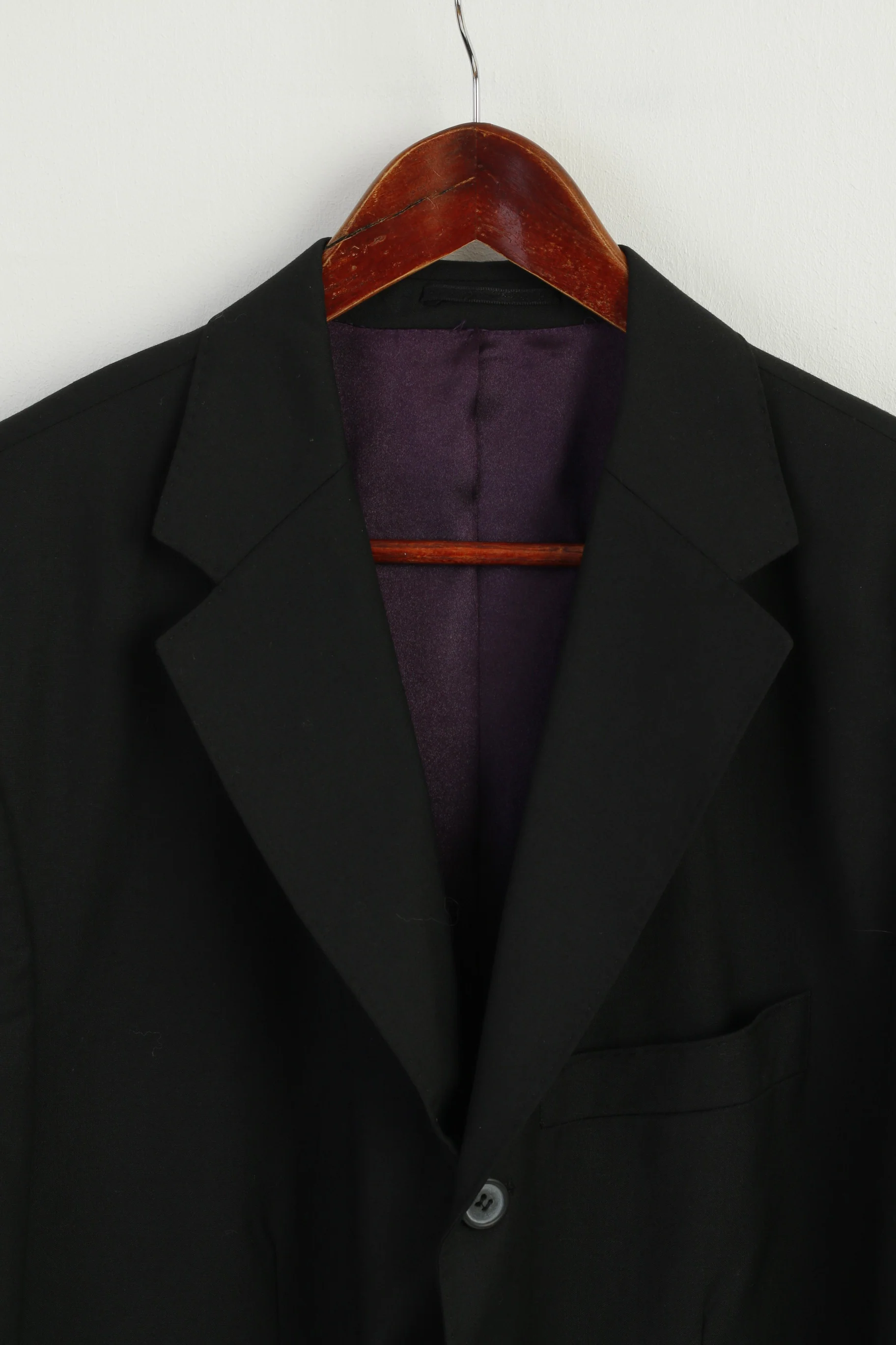 Katharine Hamnett Men 42 Blazer Black Wool Single Breasted Vintage Jacket - Image 2