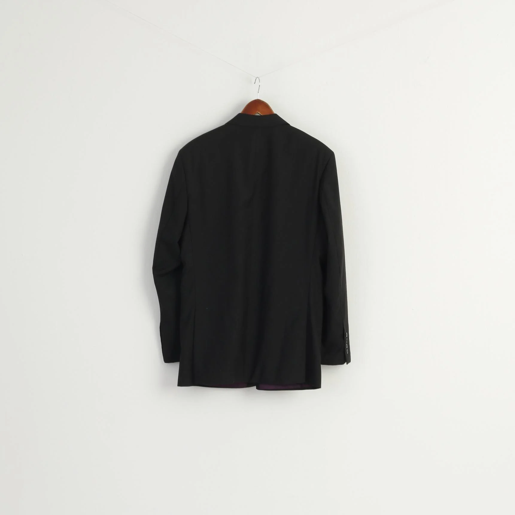 Katharine Hamnett Men 42 Blazer Black Wool Single Breasted Vintage Jacket - Image 7