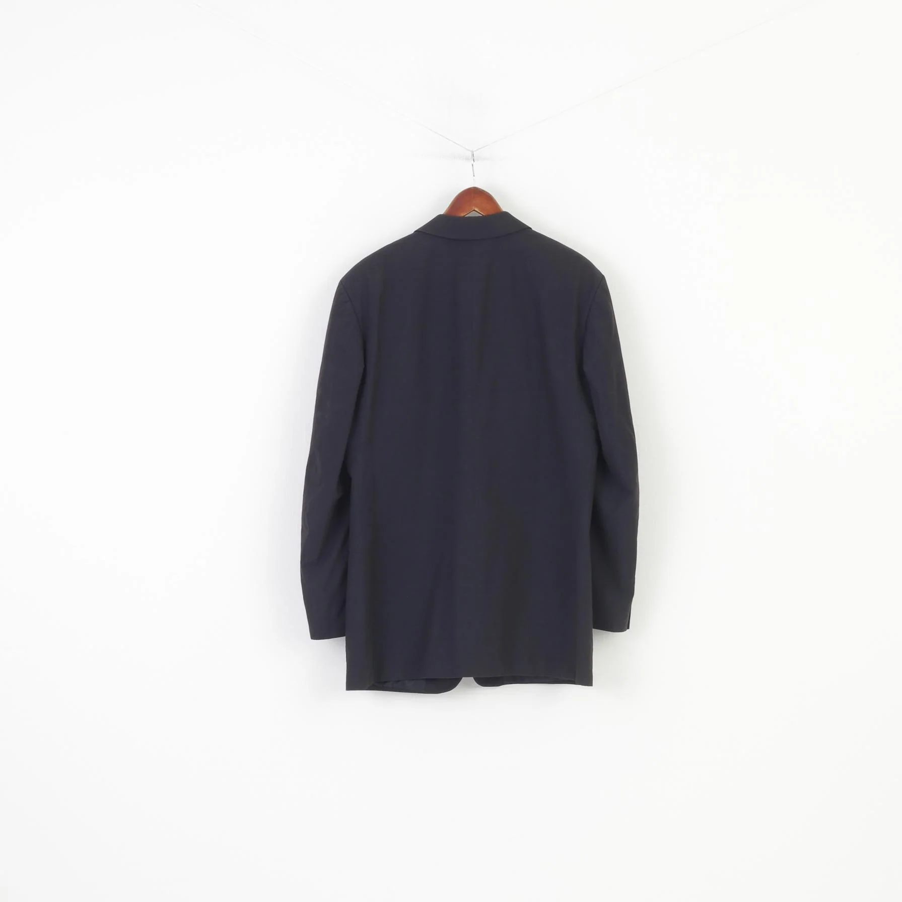 Hugo Boss Men 102 40 Blazer Navy Breasted Collar Bottoms Wool Jacket - Image 7