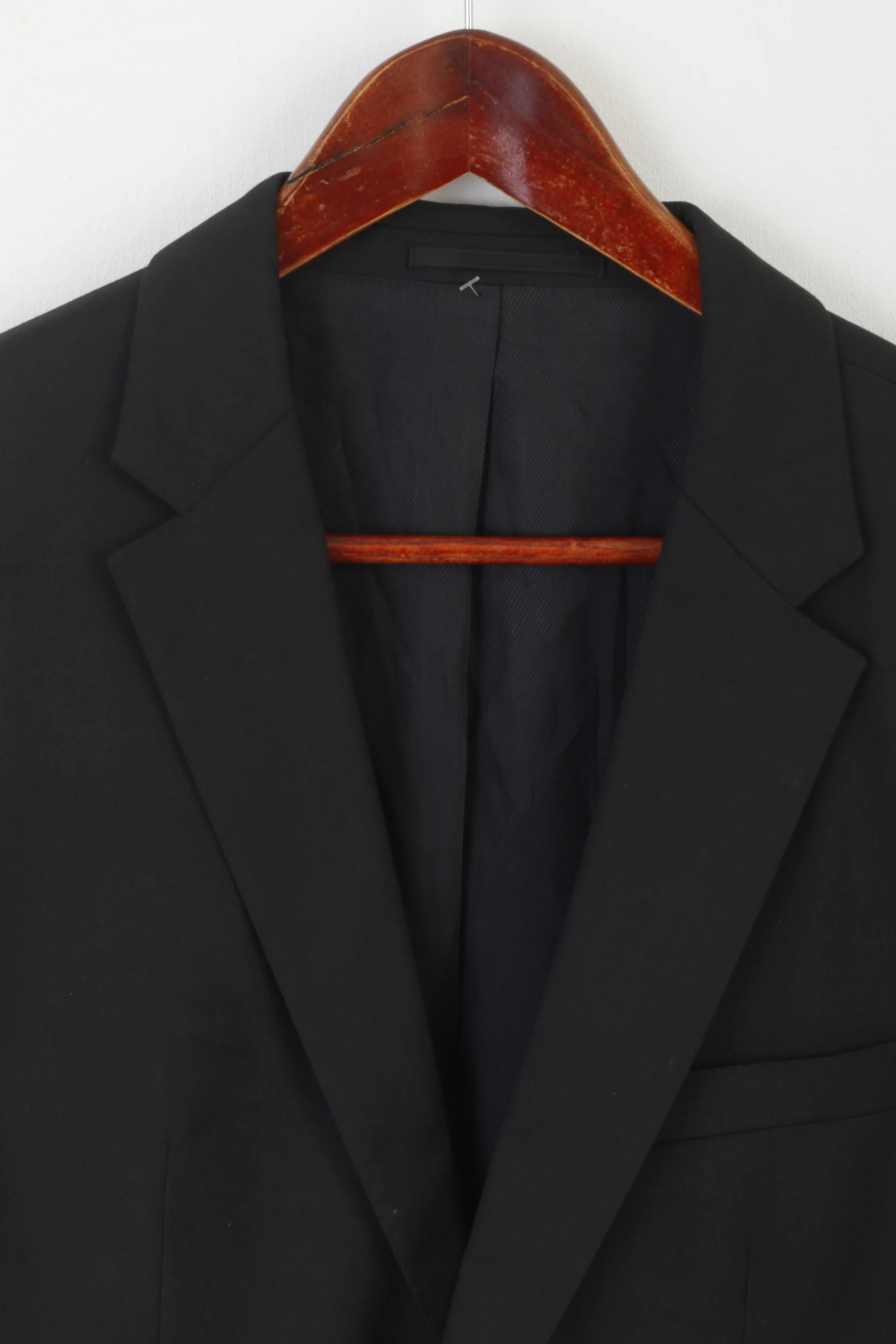 Hugo Boss Men 25 40 Blazer Black 100% Wool Single Breasted Vintage Jacket - Image 2