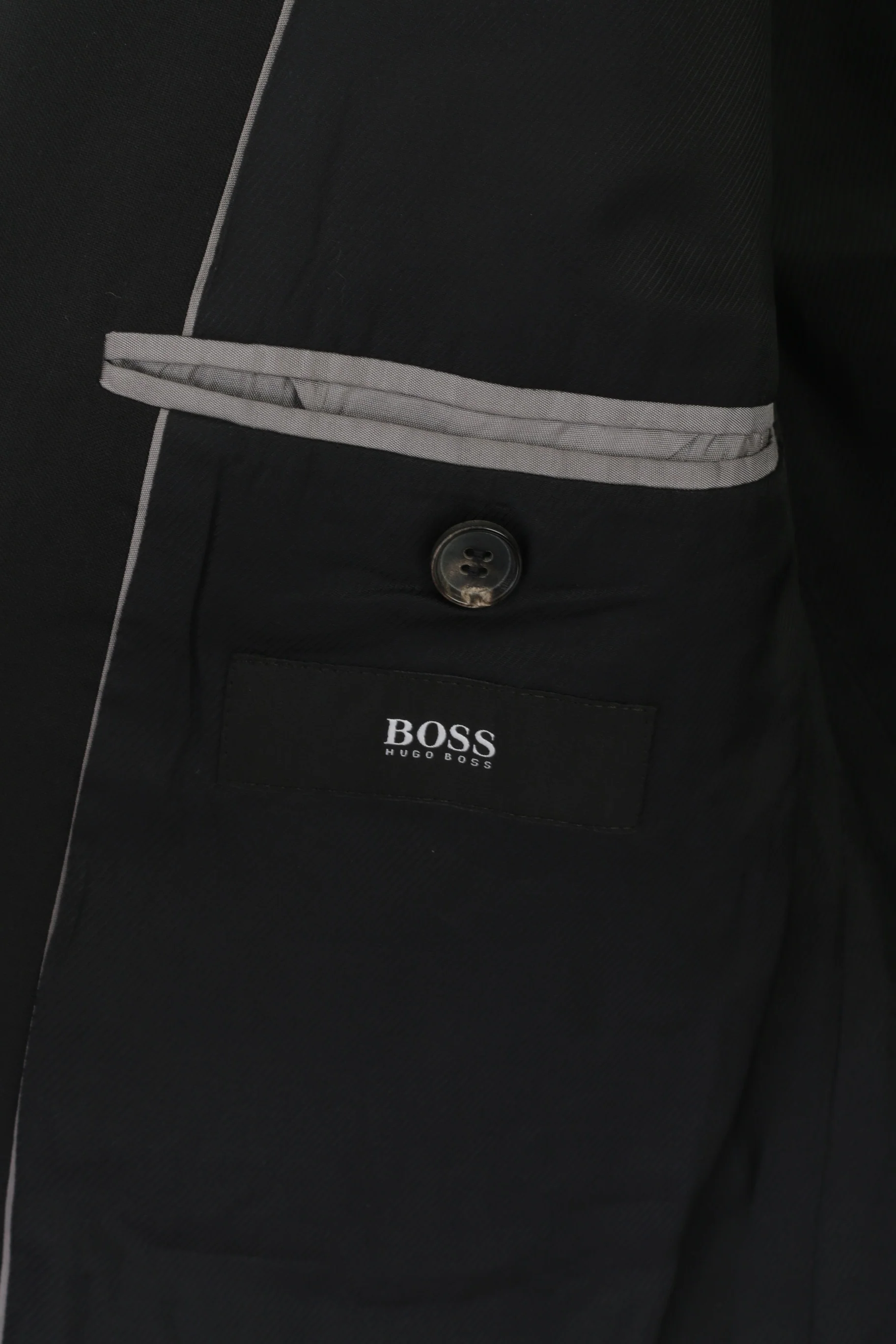 Hugo Boss Men 25 40 Blazer Black 100% Wool Single Breasted Vintage Jacket - Image 4