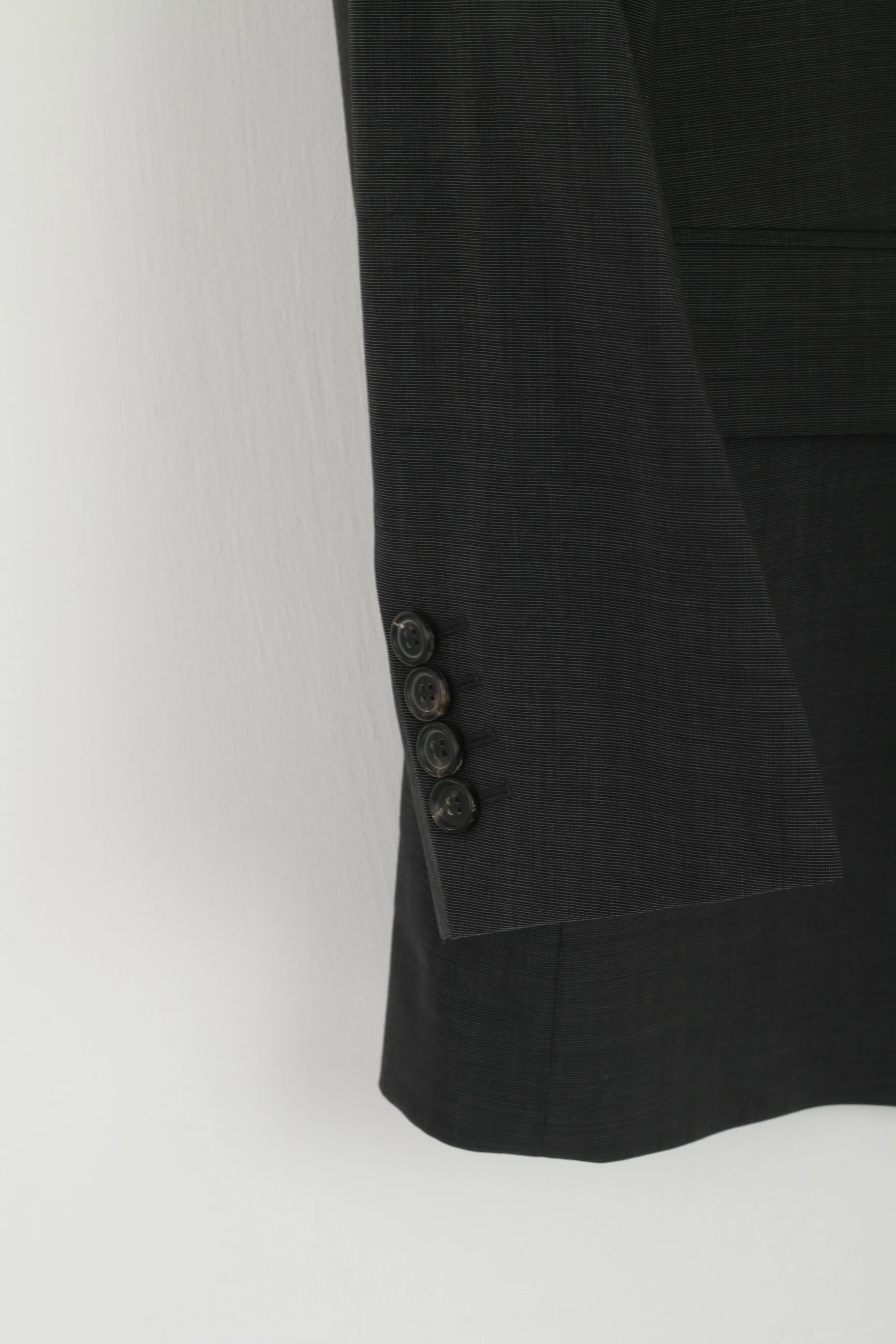 Hugo Boss Men 25 40 Blazer Charcoal Virgin Wool Da Vinci Single Breasted Jacket - Image 4