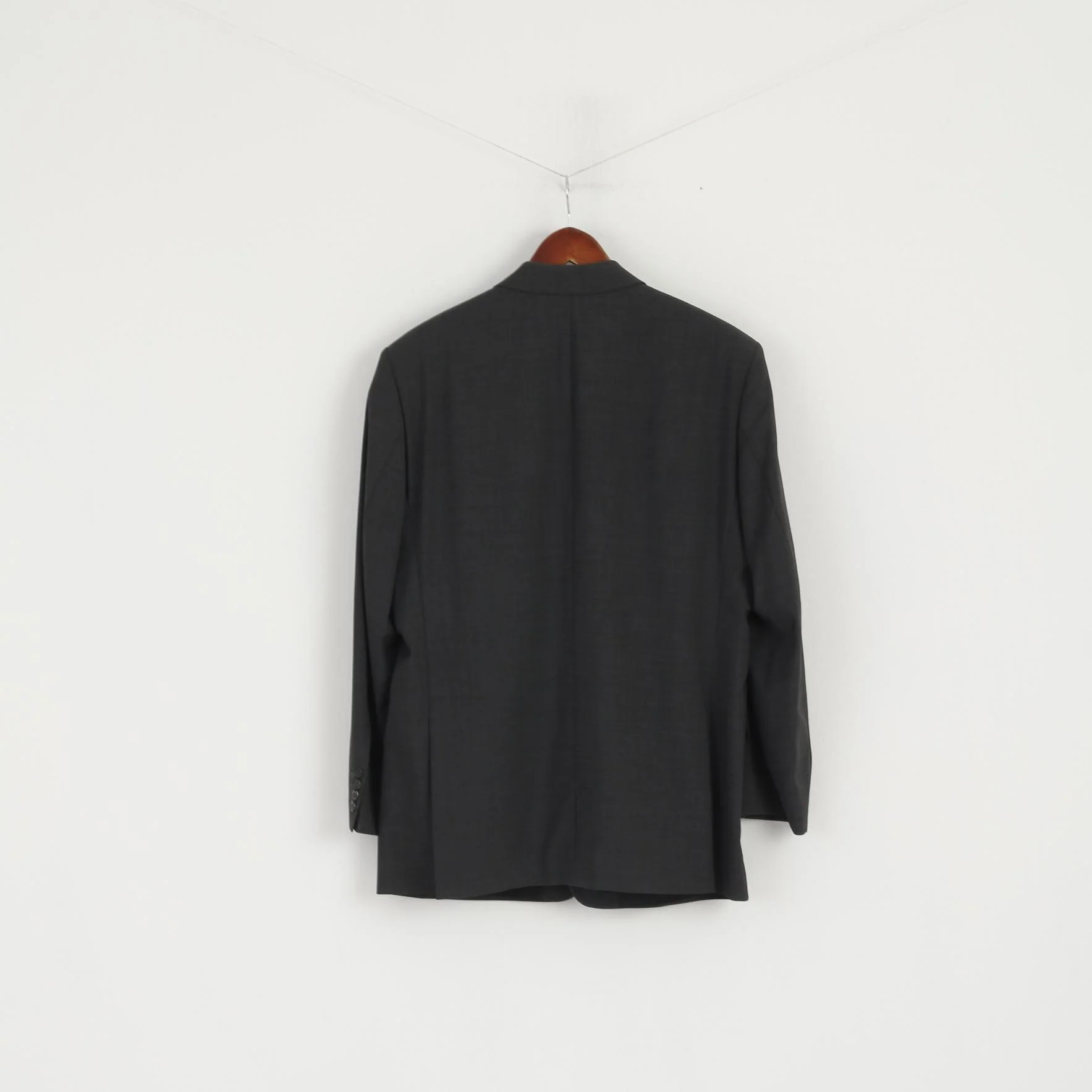 Hugo Boss Men 25 40 Blazer Charcoal Virgin Wool Da Vinci Single Breasted Jacket - Image 7