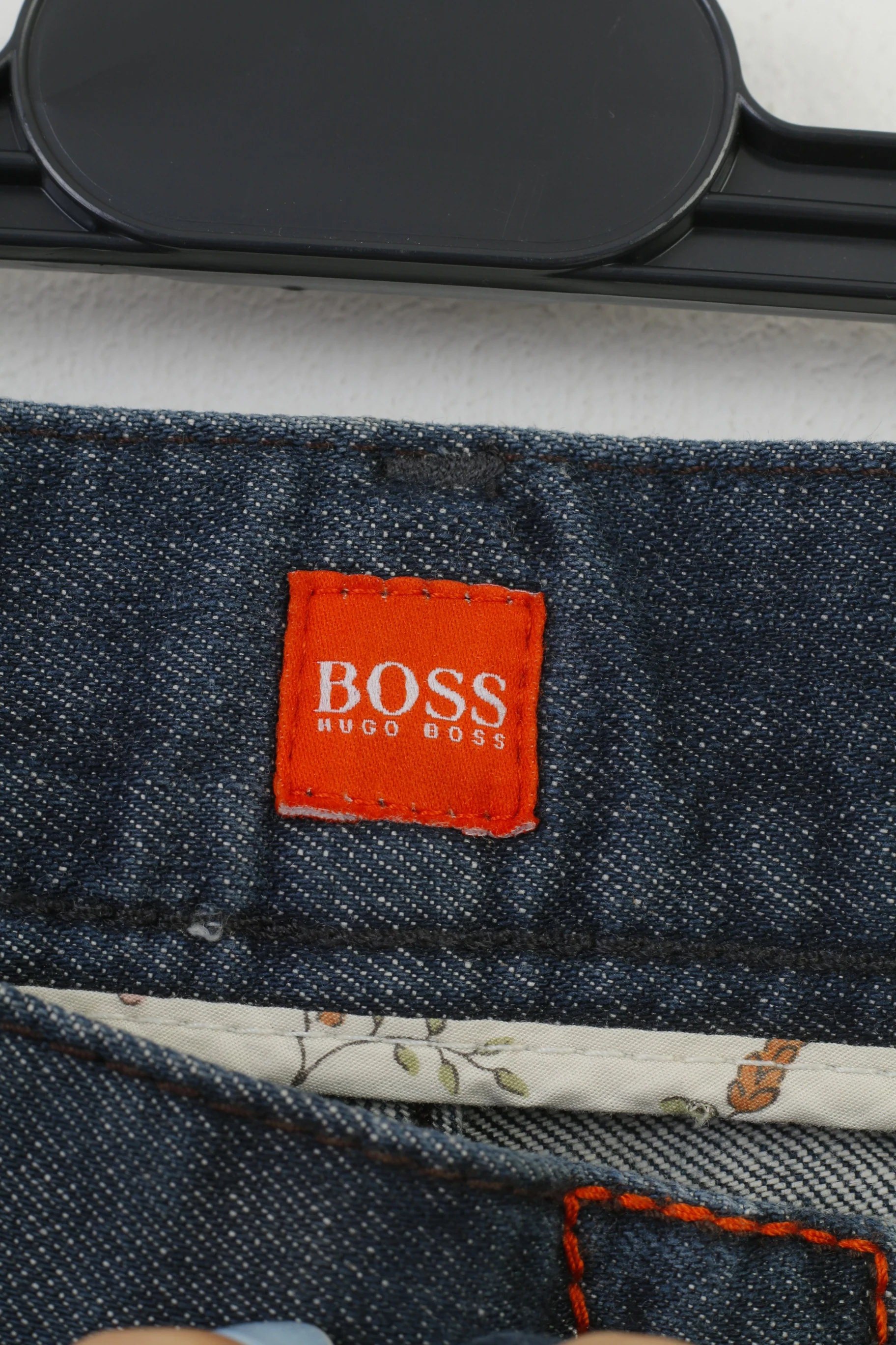 Hugo Boss Men 30 Trousers Blue Stretch  Cotton Classic Straight Low Waist Jeans Pants - Image 4