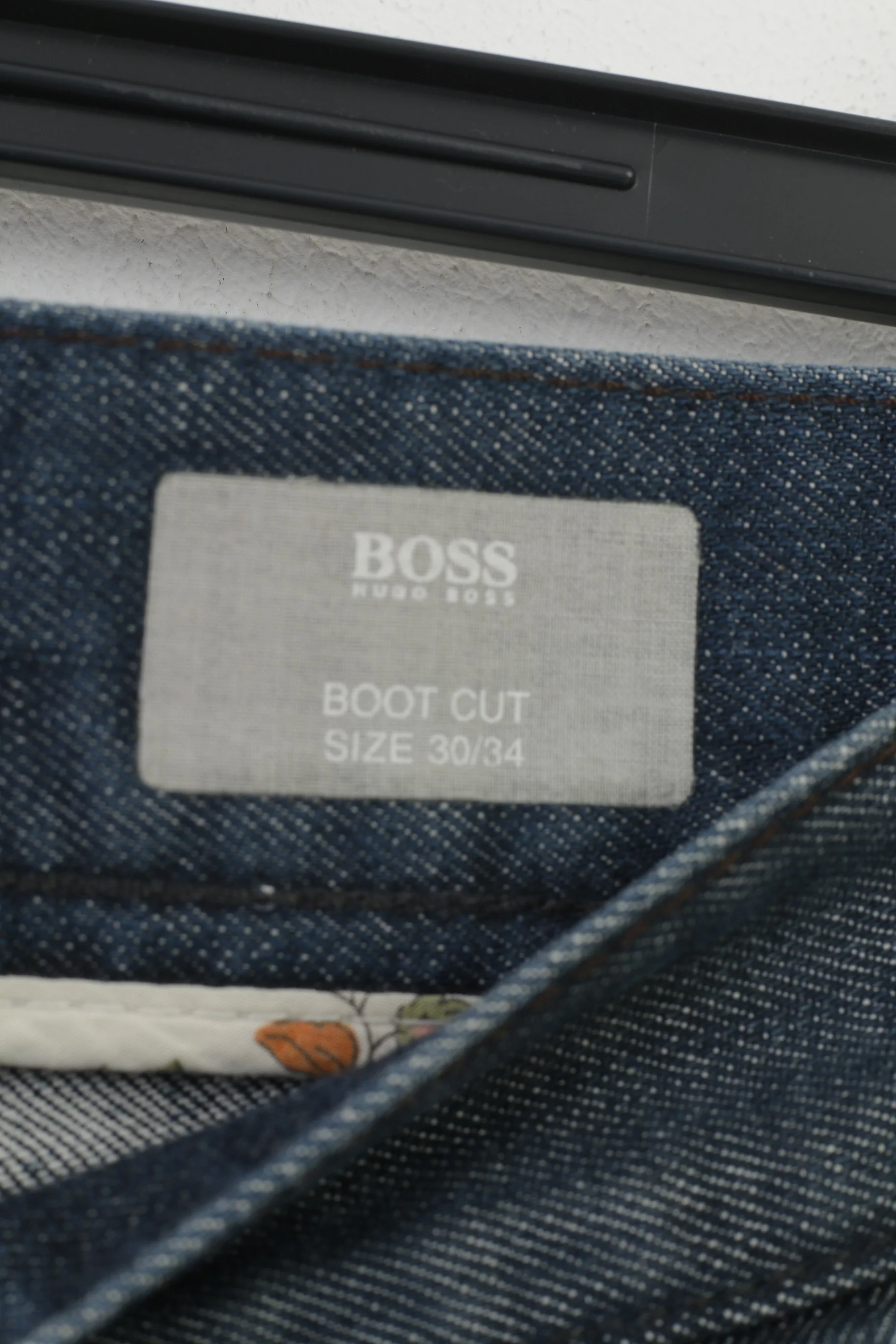 Hugo Boss Men 30 Trousers Blue Stretch  Cotton Classic Straight Low Waist Jeans Pants - Image 5