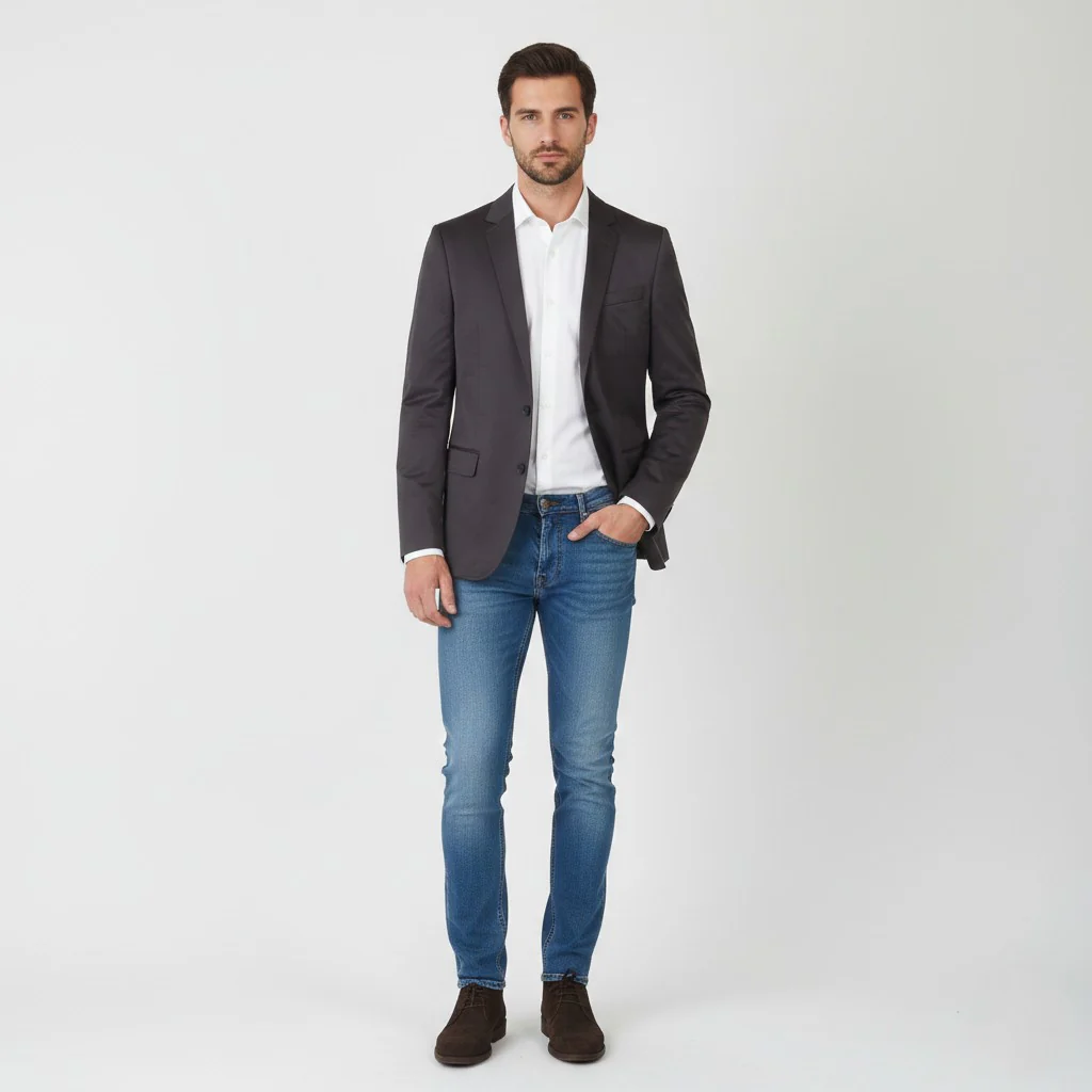 Hugo Boss Men 38 48 Blazer Black Shiny Alko Heise Single Breasted Jacket