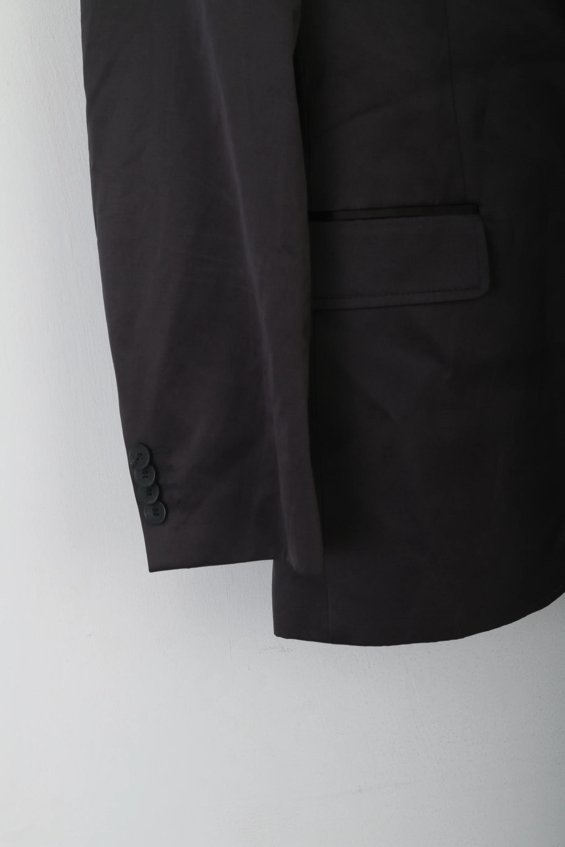 Hugo Boss Men 38 48 Blazer Black Shiny Alko Heise Single Breasted Jacket - Image 4