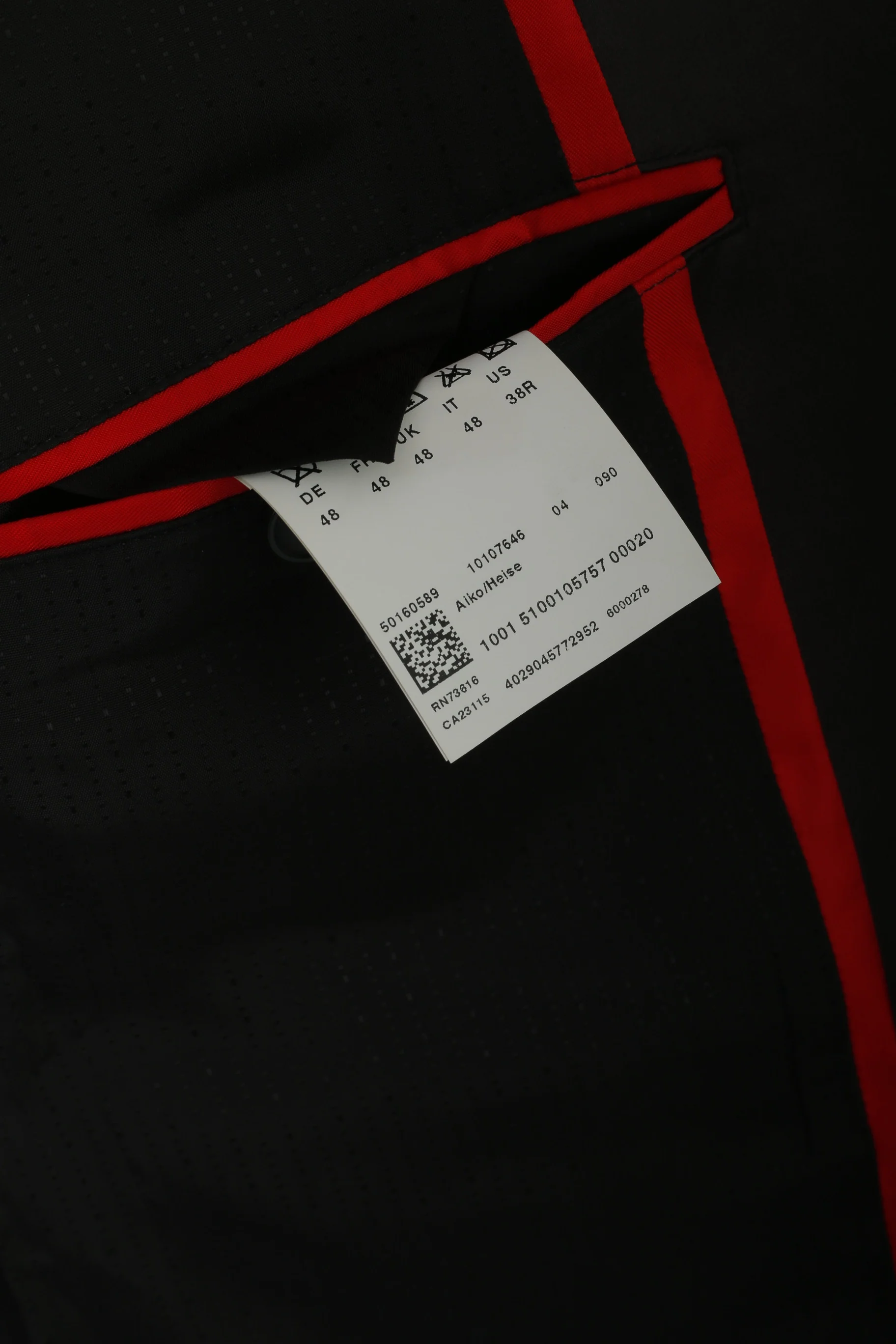 Hugo Boss Men 38 48 Blazer Black Shiny Alko Heise Single Breasted Jacket - Image 6