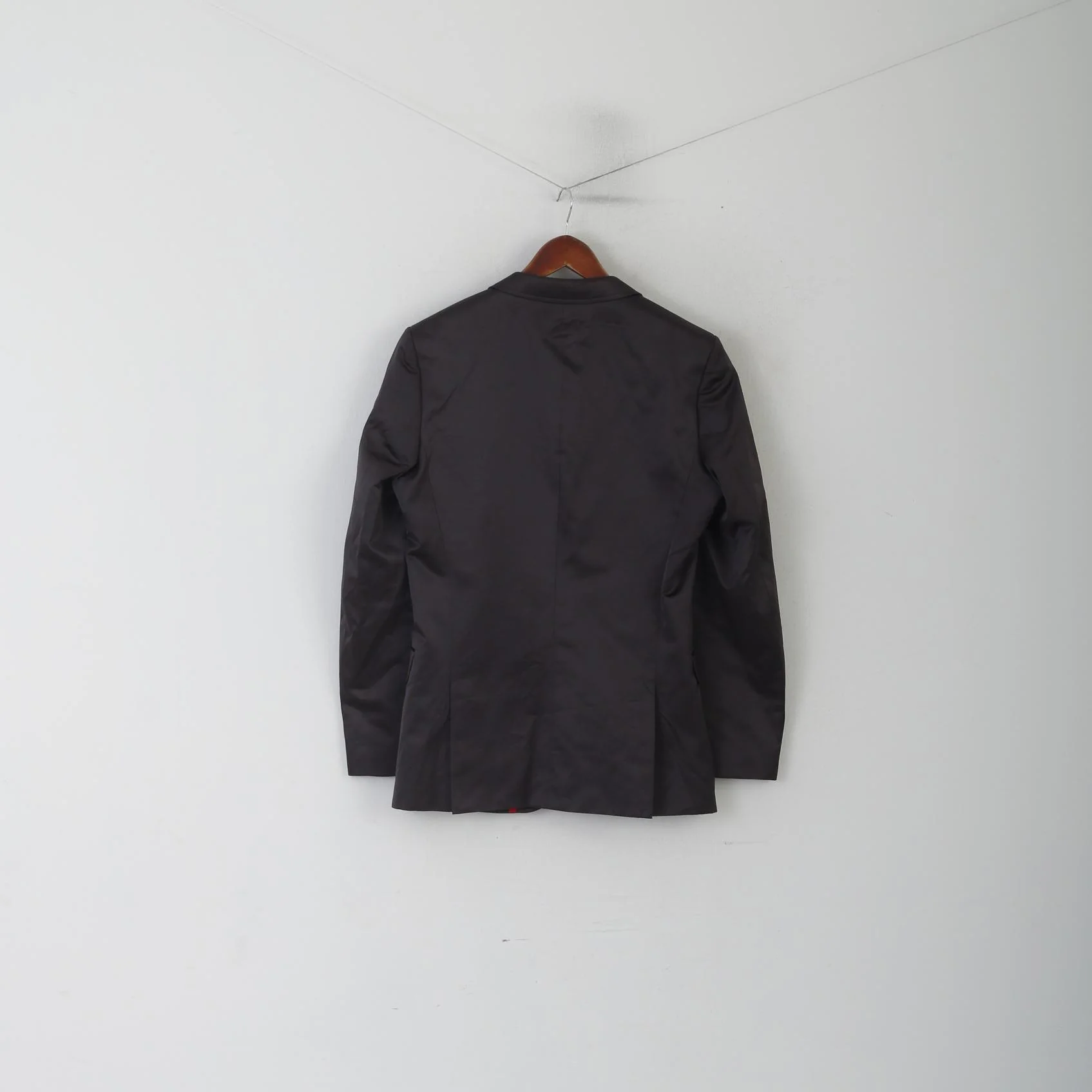 Hugo Boss Men 38 48 Blazer Black Shiny Alko Heise Single Breasted Jacket - Image 8