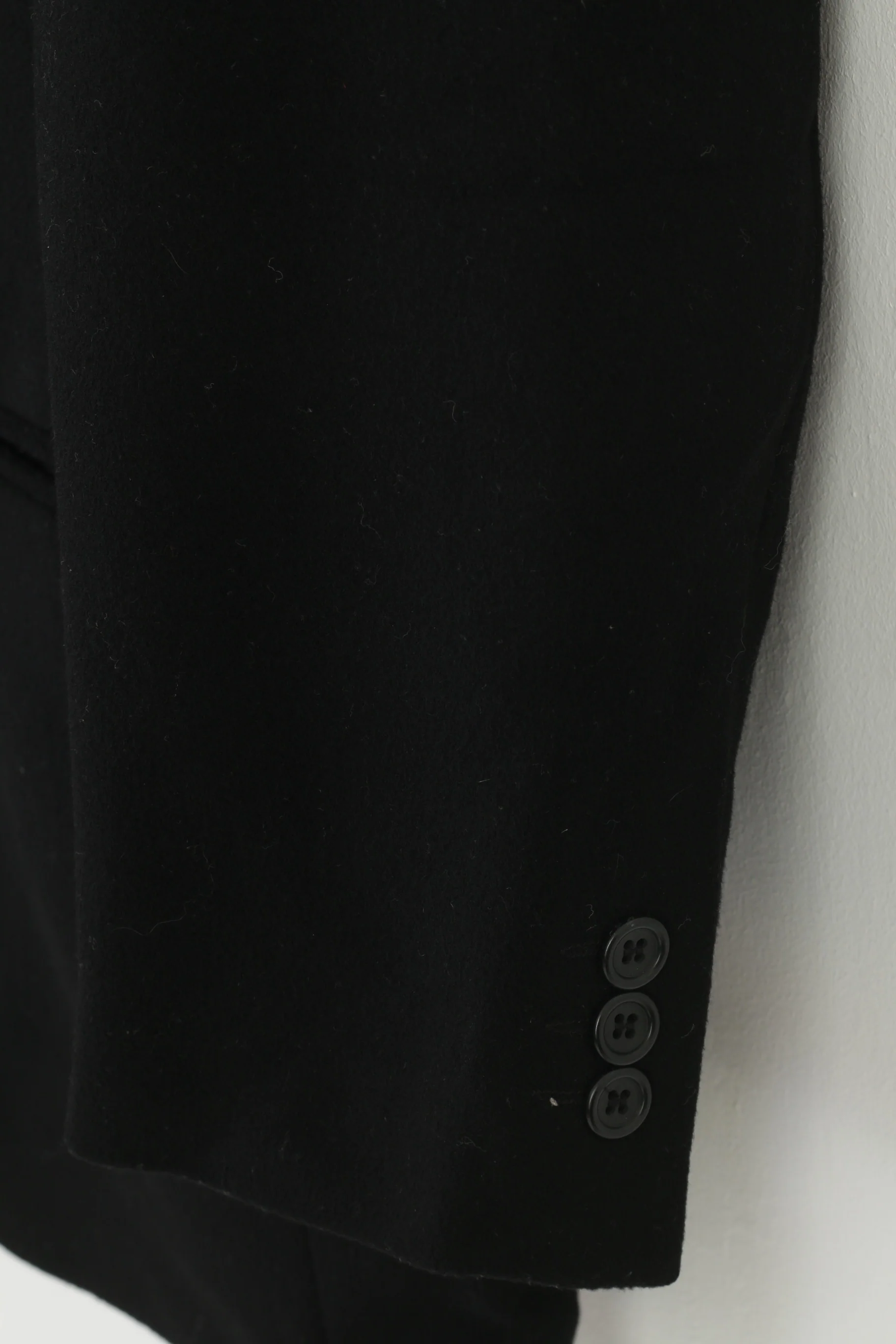 Hugo Boss Men 46 Blazer Black Guattro Cashmere Wool London Vintage Jacket - Image 4