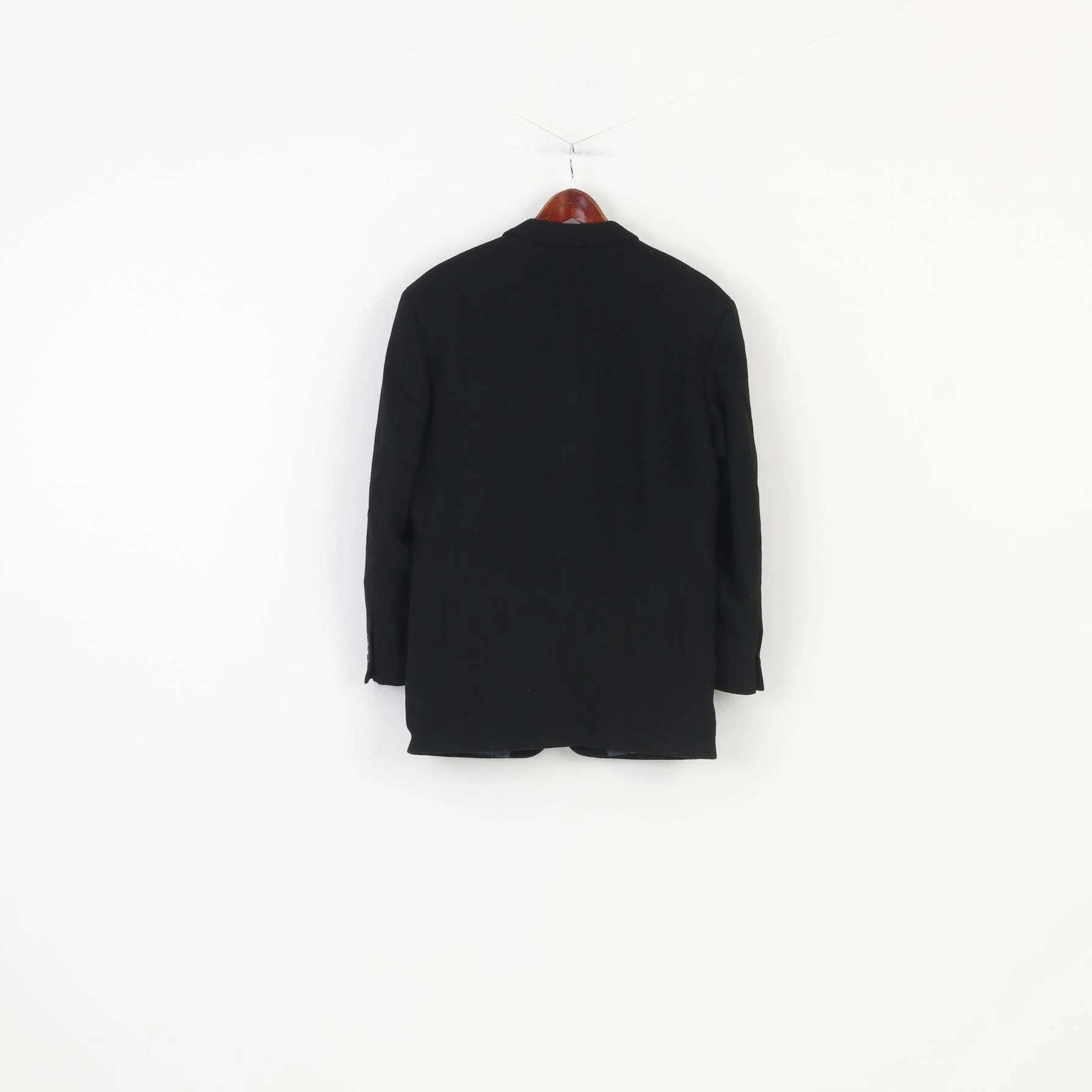 Hugo Boss Men 46 Blazer Black Guattro Cashmere Wool London Vintage Jacket - Image 9