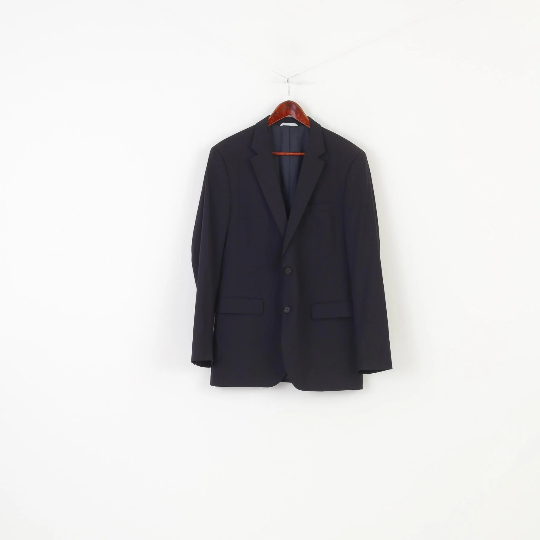 Hugo Boss Men 40 98 Blazer Navy Wool Vintage James Sharp Single Breasted Jacket