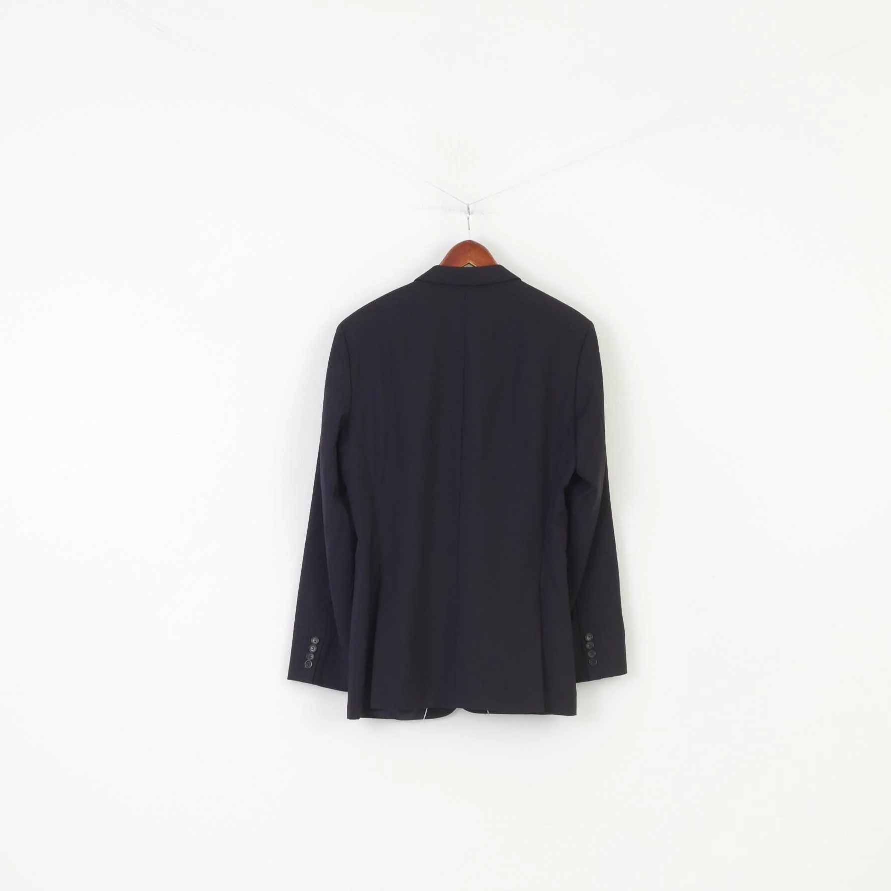 Hugo Boss Men 40 98 Blazer Navy Wool Vintage James Sharp Single Breasted Jacket - Image 7