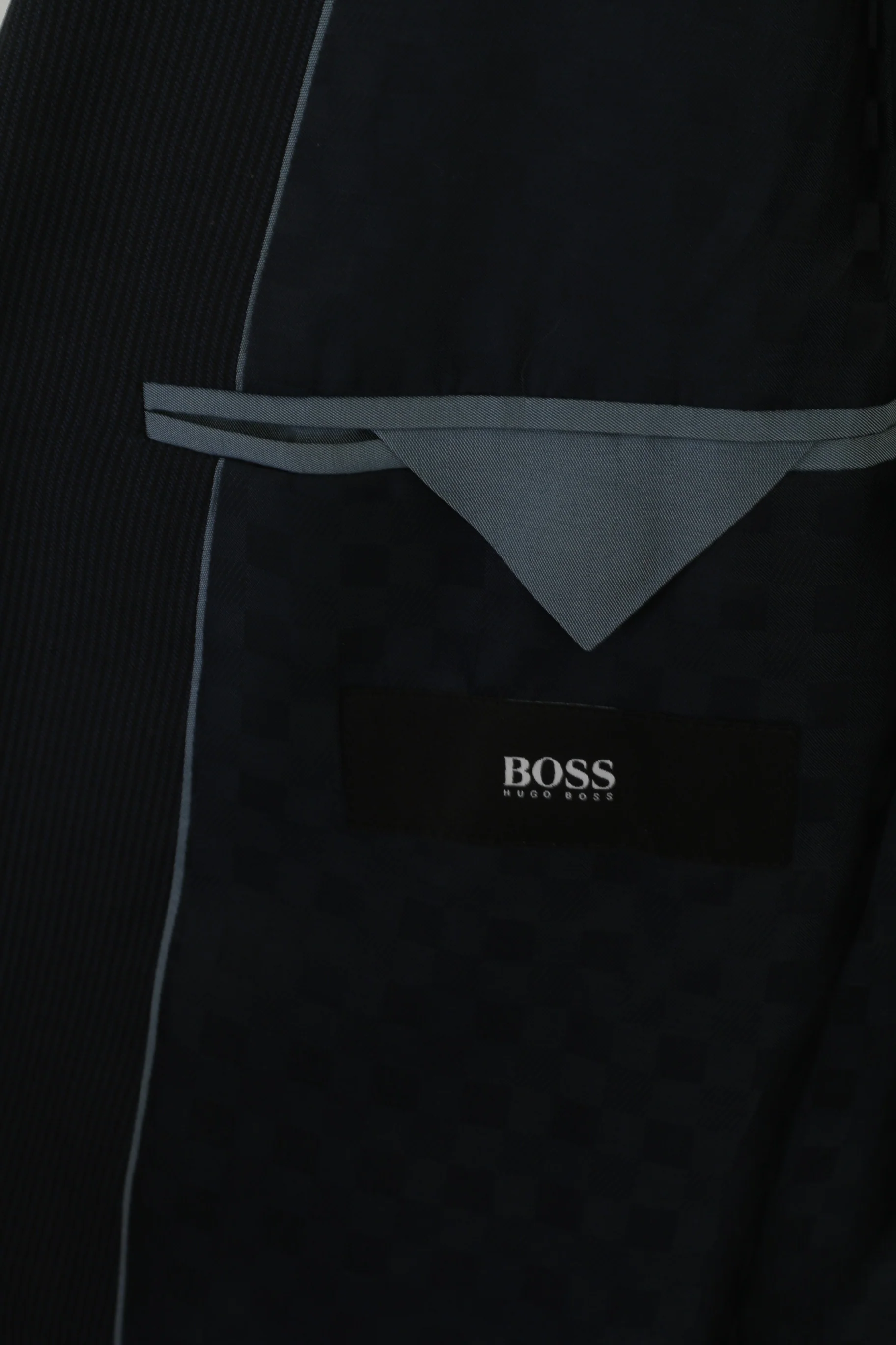 Hugo Boss Men 42 102 Blazer Navy Virgin Wool Striped Single Breasted Jacket - Image 4
