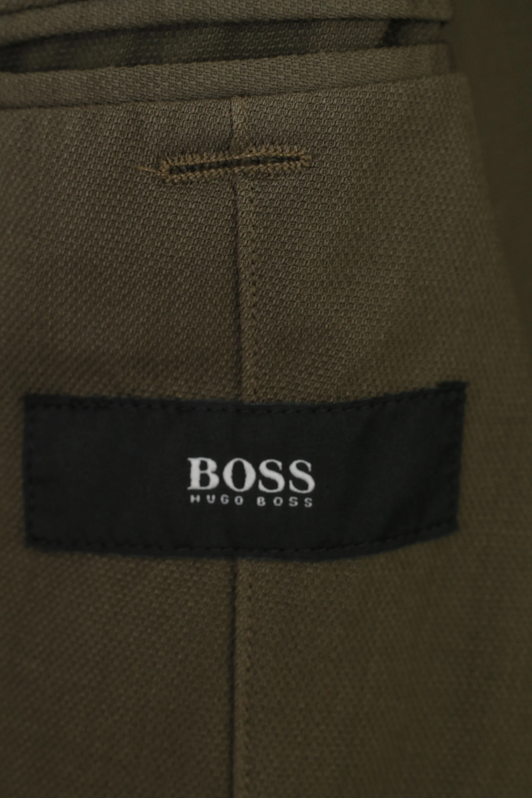 Hugo Boss Men 42 52 Blazer Khaki Wool Super 110 Breasted Jacket Top - Image 4