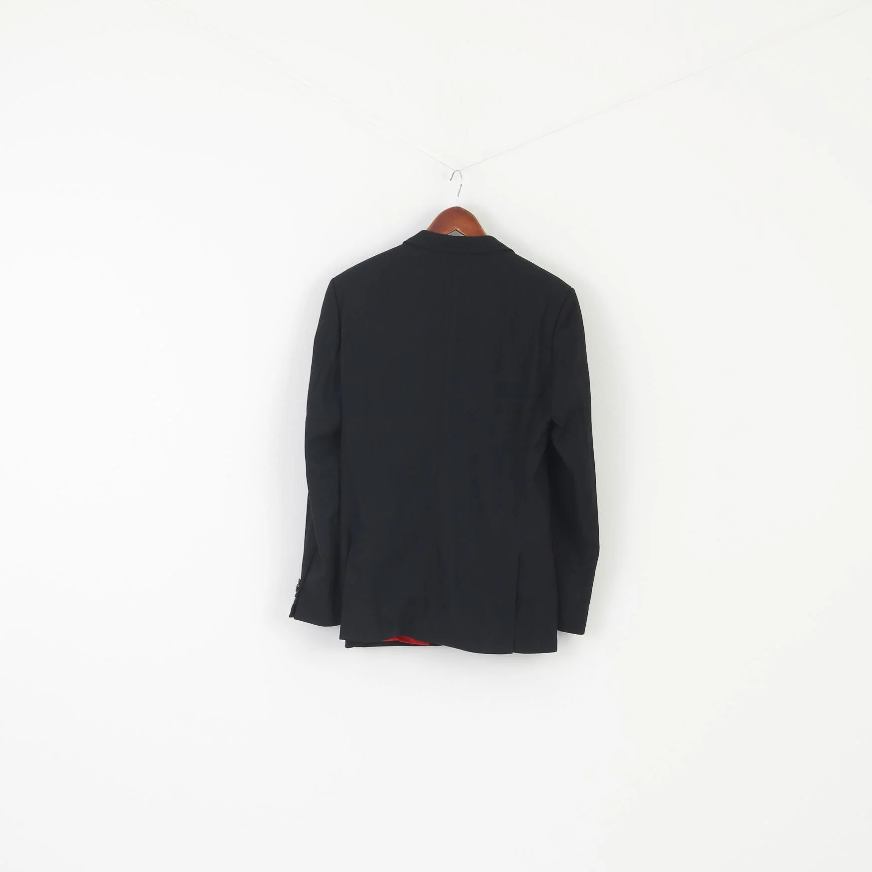 Hugo Boss Men 48 38 Blazer Black Wool Aiko Heise Vintage Single Breasted Jacket - Image 7