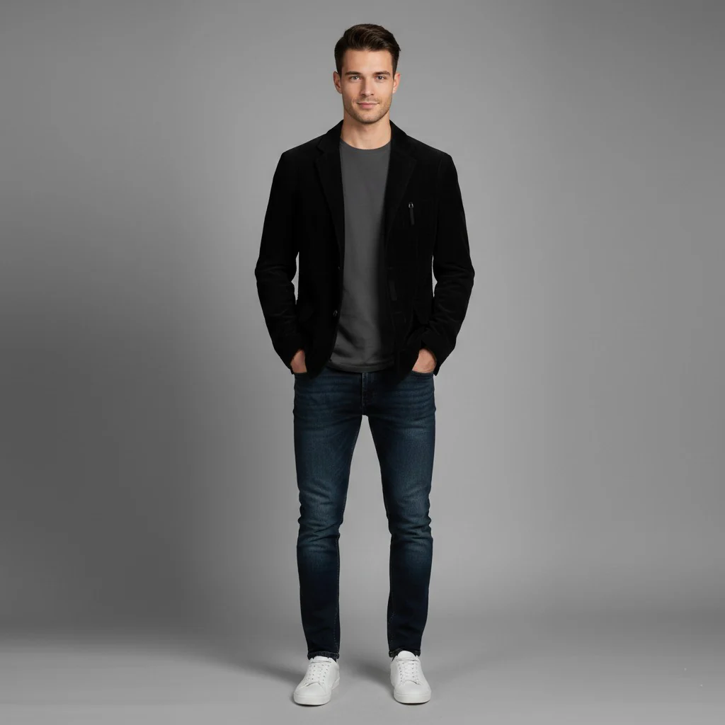 Hugo Boss Men 50 40 Blazer Black Cotton Sport Pockets Single Breasted Jacket