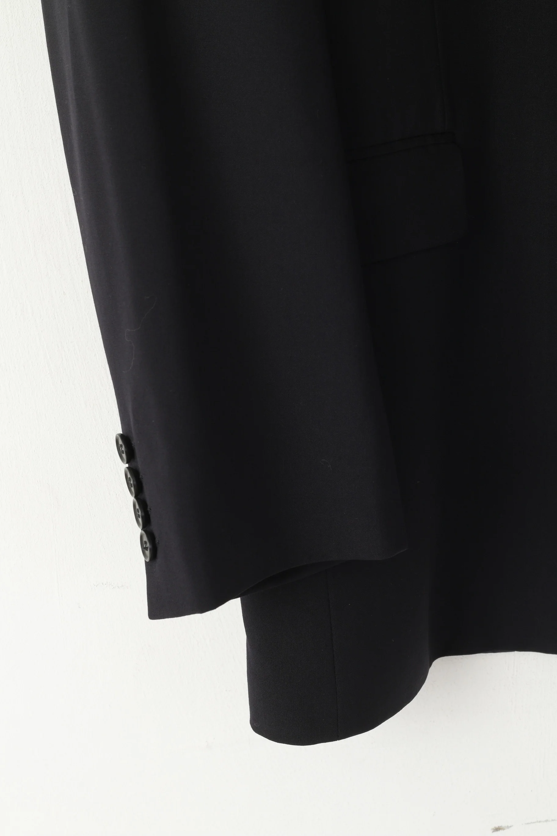 Hugo Boss Men 52 42 Blazer Navy Virgin Wool Rossellini Movie Single Breasted Jacket - Image 3