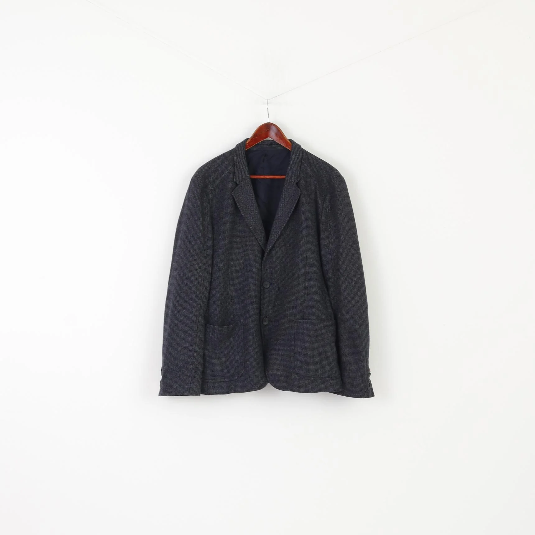 Hugo Boss Men 52 42 Blazer Navy Wool Arid Single Breasted Sport Jacket