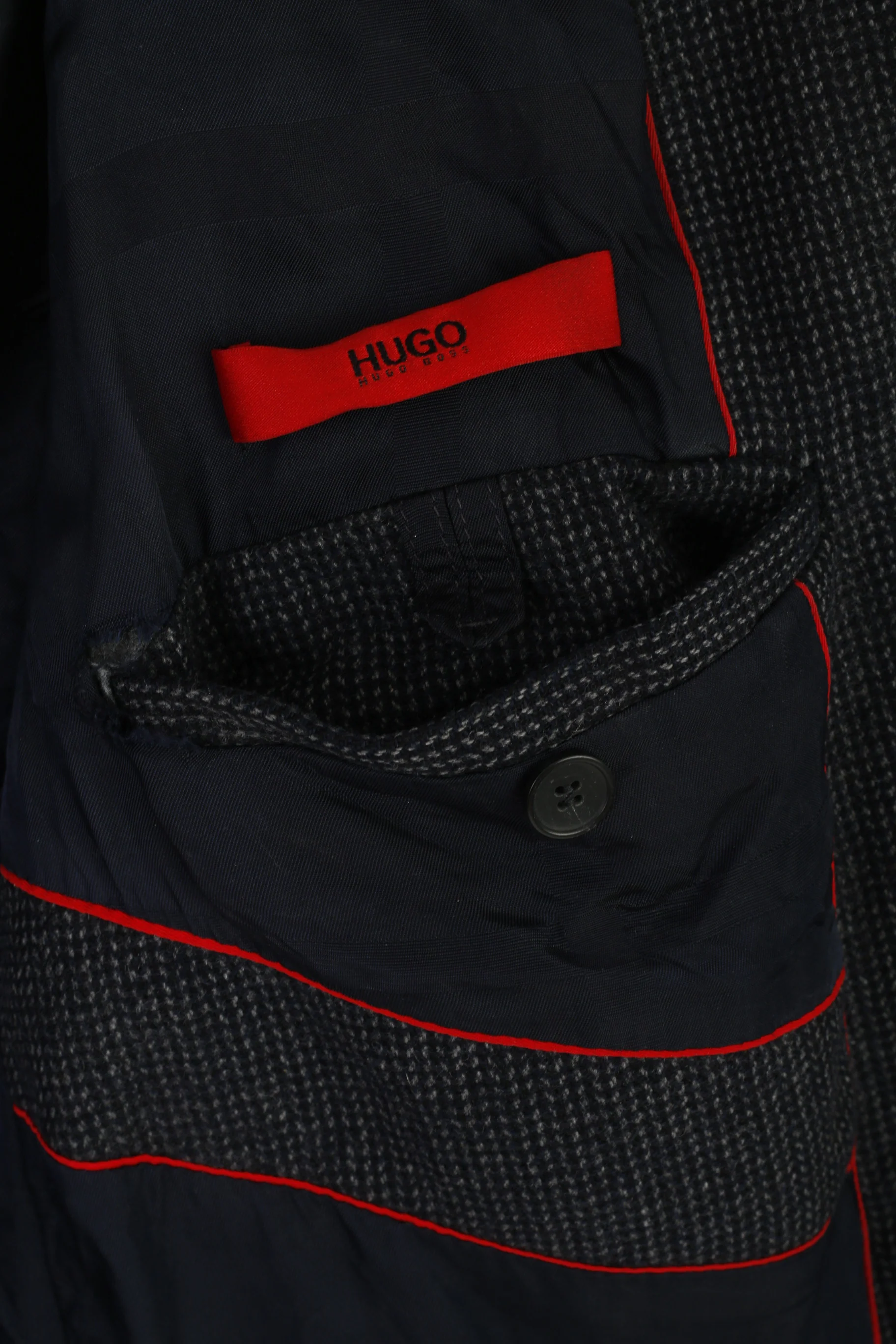 Hugo Boss Men 52 42 Blazer Navy Wool Arid Single Breasted Sport Jacket - Image 4