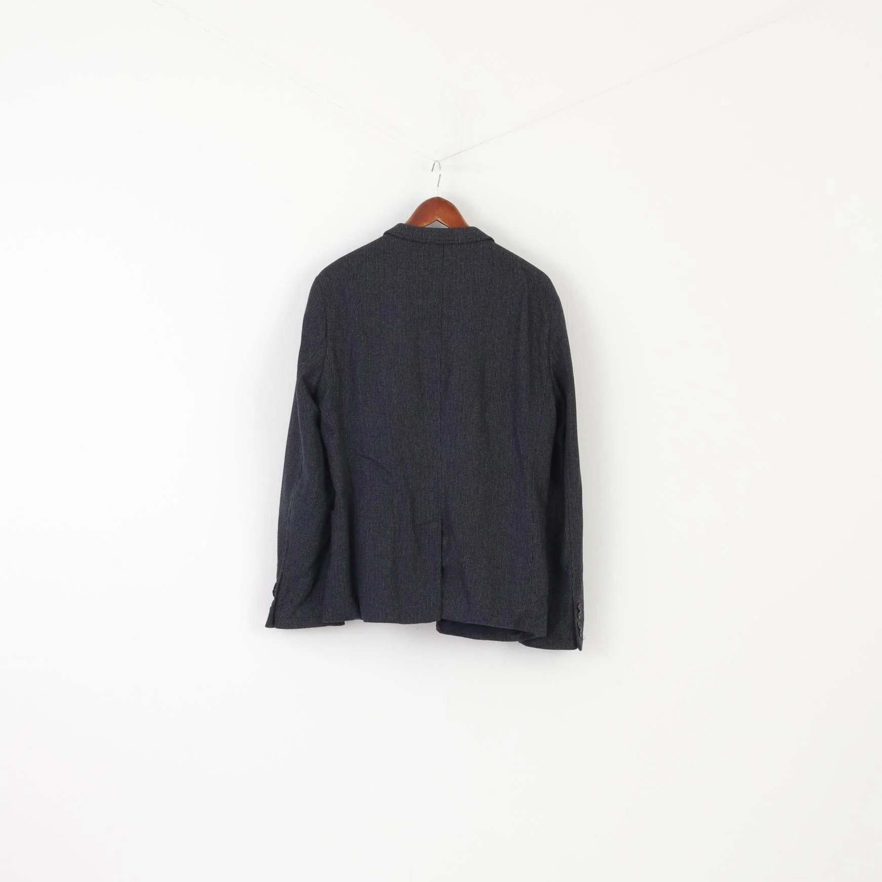 Hugo Boss Men 52 42 Blazer Navy Wool Arid Single Breasted Sport Jacket - Image 7