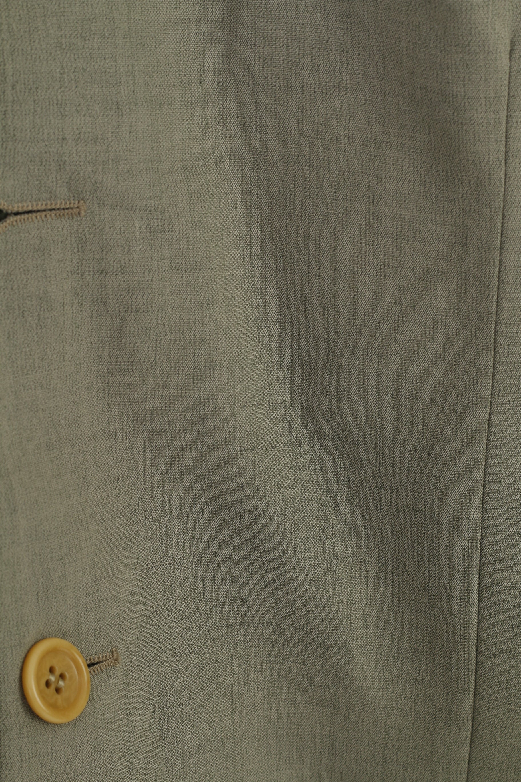 Hugo Boss Men 52 Blazer Green Wool Collar Elegant Shoulder Pads Jacket - Image 4