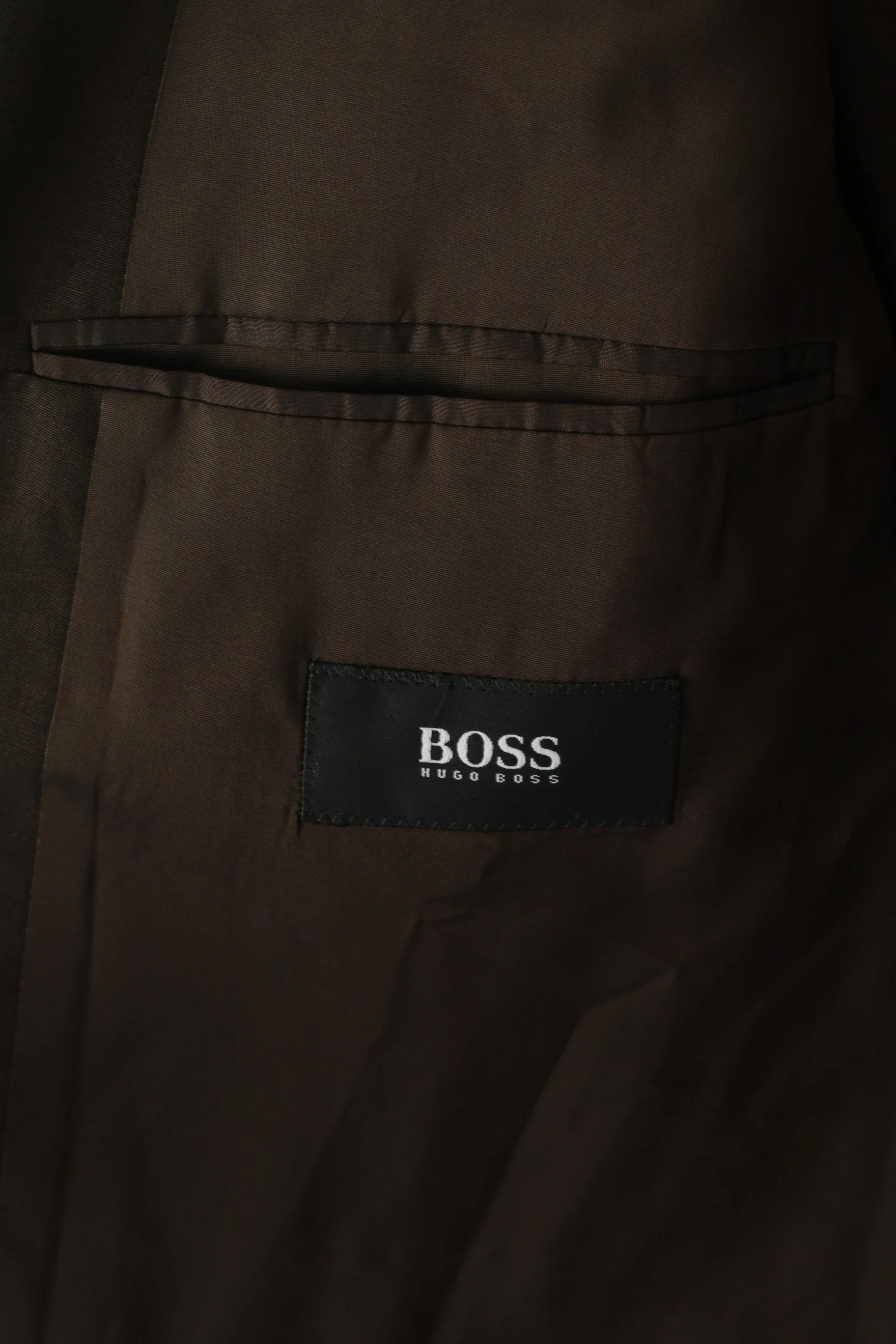 Hugo Boss Men 54 44 Blazer Brown Virgin Wool Natural Stretch Single Breasted Jacket - Image 5
