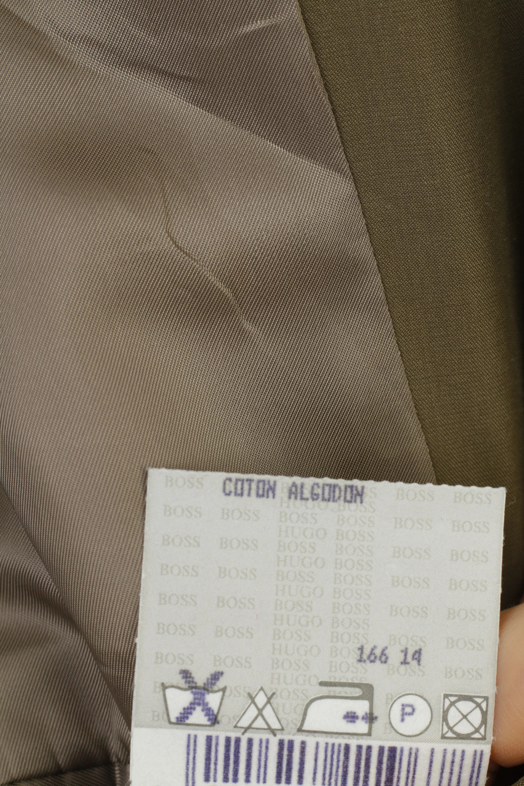 Hugo Boss Men 54 44 Blazer Green Cupro Cotton Single Breasted Classic Vintage Jacket - Image 7