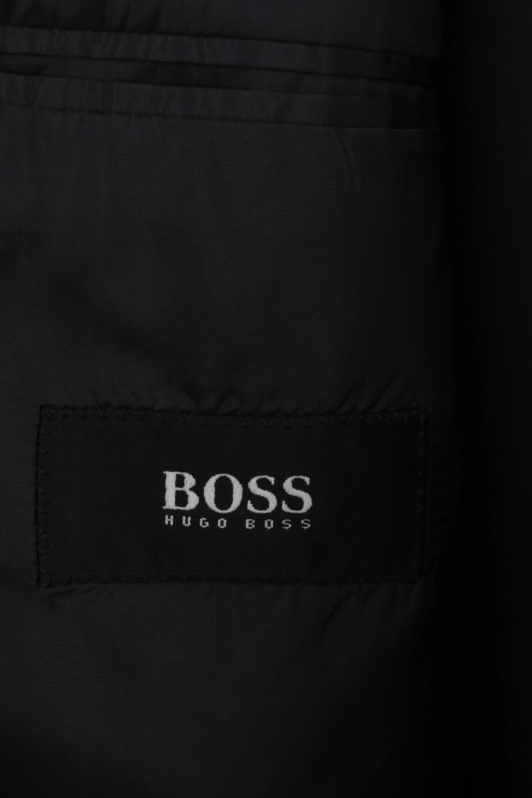 Hugo Boss Men 58 Blazer Navy Elegant Super 100 Wool Bottoms Jacket - Image 6