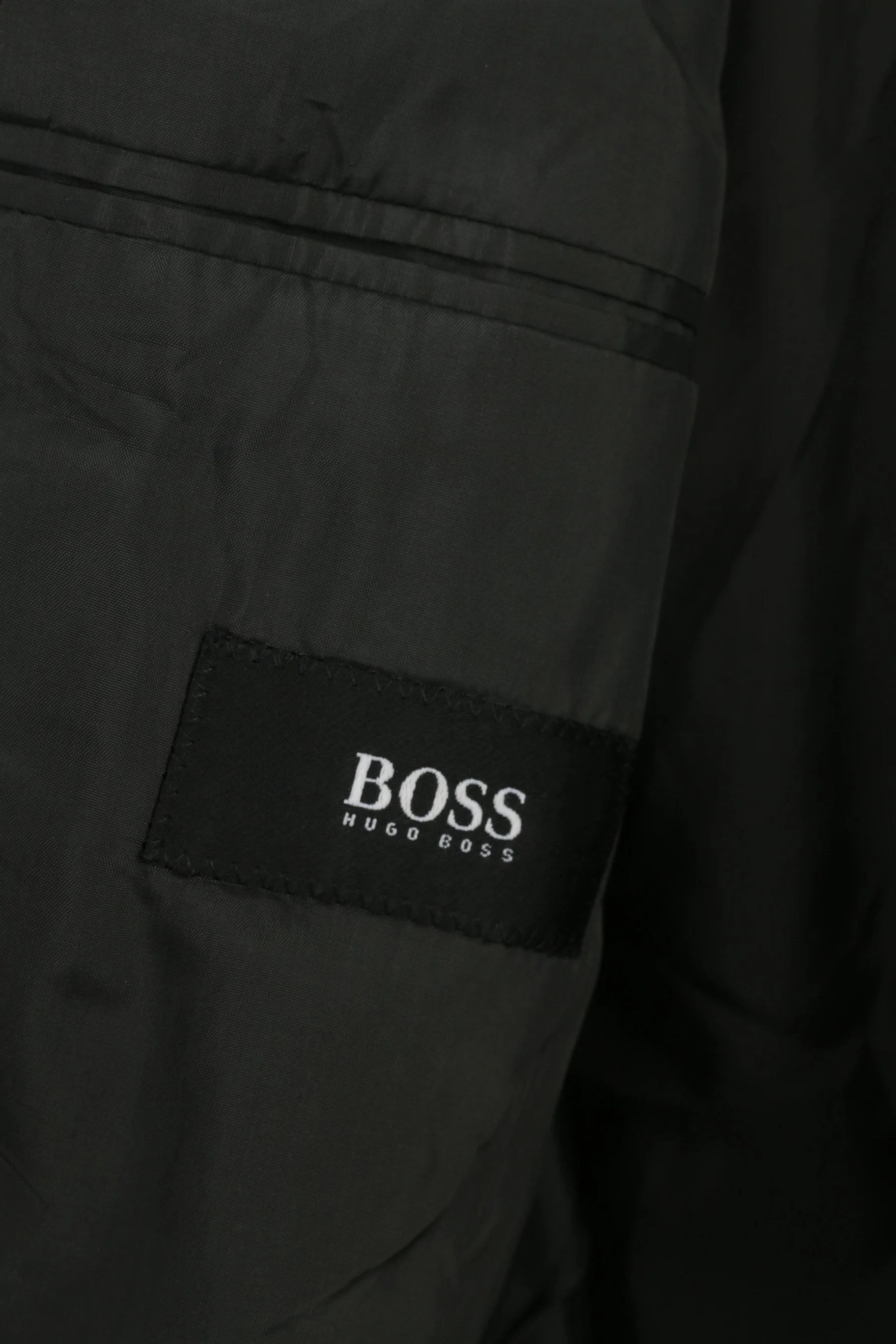 Hugo Boss Men 48 58 Blazer Vintage Wool Dark Brown Single Breasted Jacket Top - Image 4