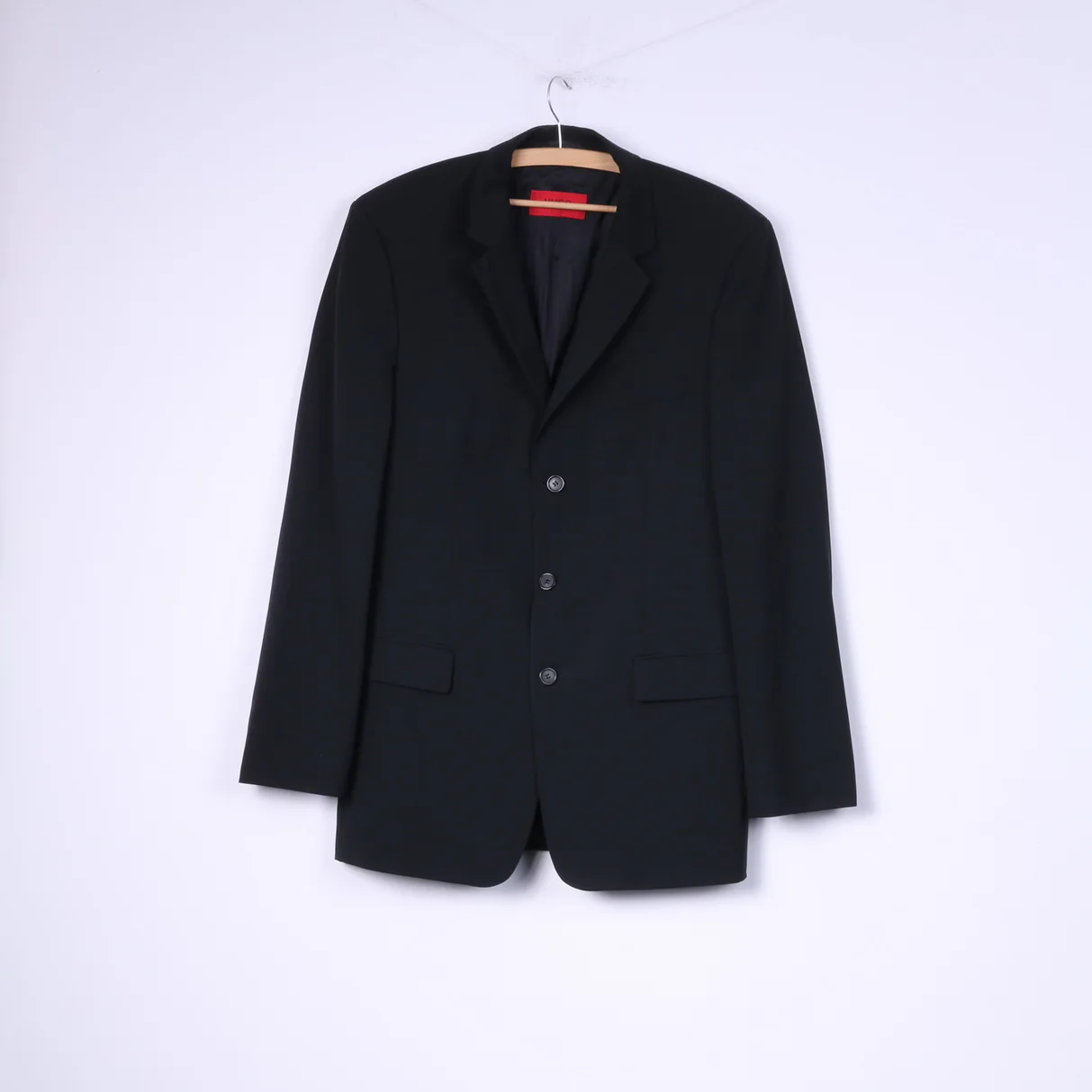 Hugo Boss Men 98 40 Blazer Navy Vintage Wool Single Breasted Navy Albo Hago Jacket