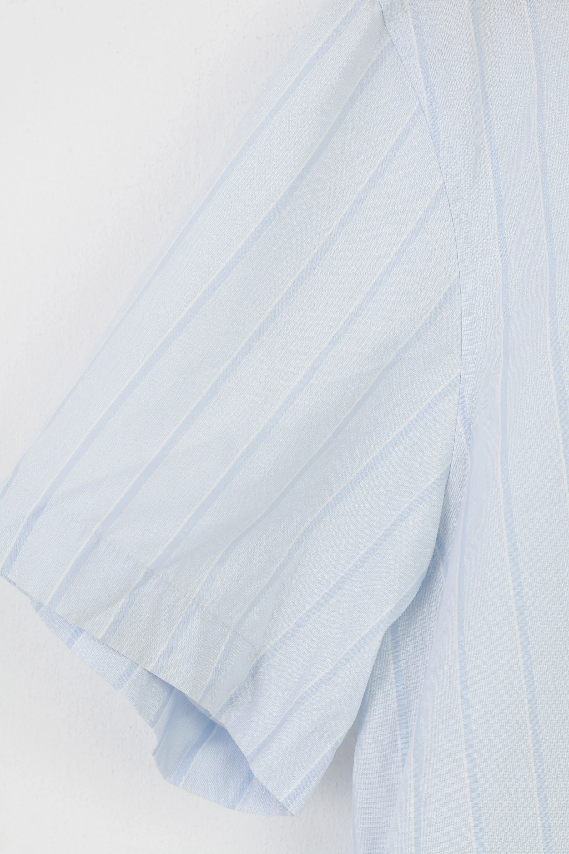 Hugo Boss Men XL Casual Shirt Striped Blue Collar Cotton Short Sleeve Top - Image 3