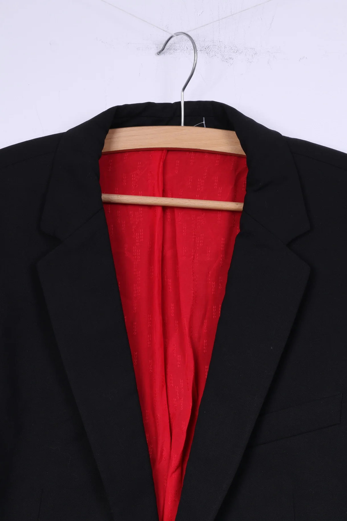 Hugo Boss Men 98 40 Blazer Jacket Single Breasted Black Amaro/Helse Wool - Image 2