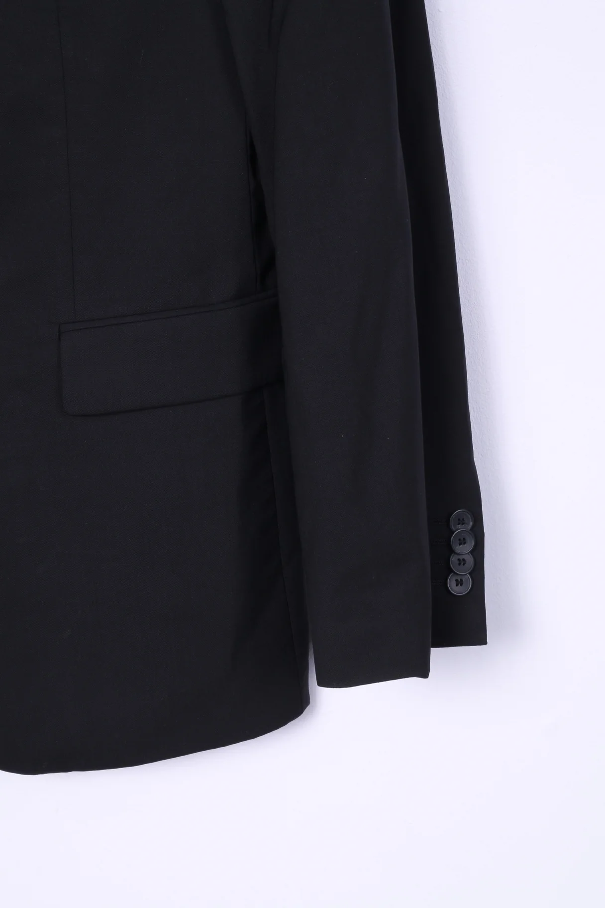 Hugo Boss Men 98 40 Blazer Jacket Single Breasted Black Amaro/Helse Wool - Image 3