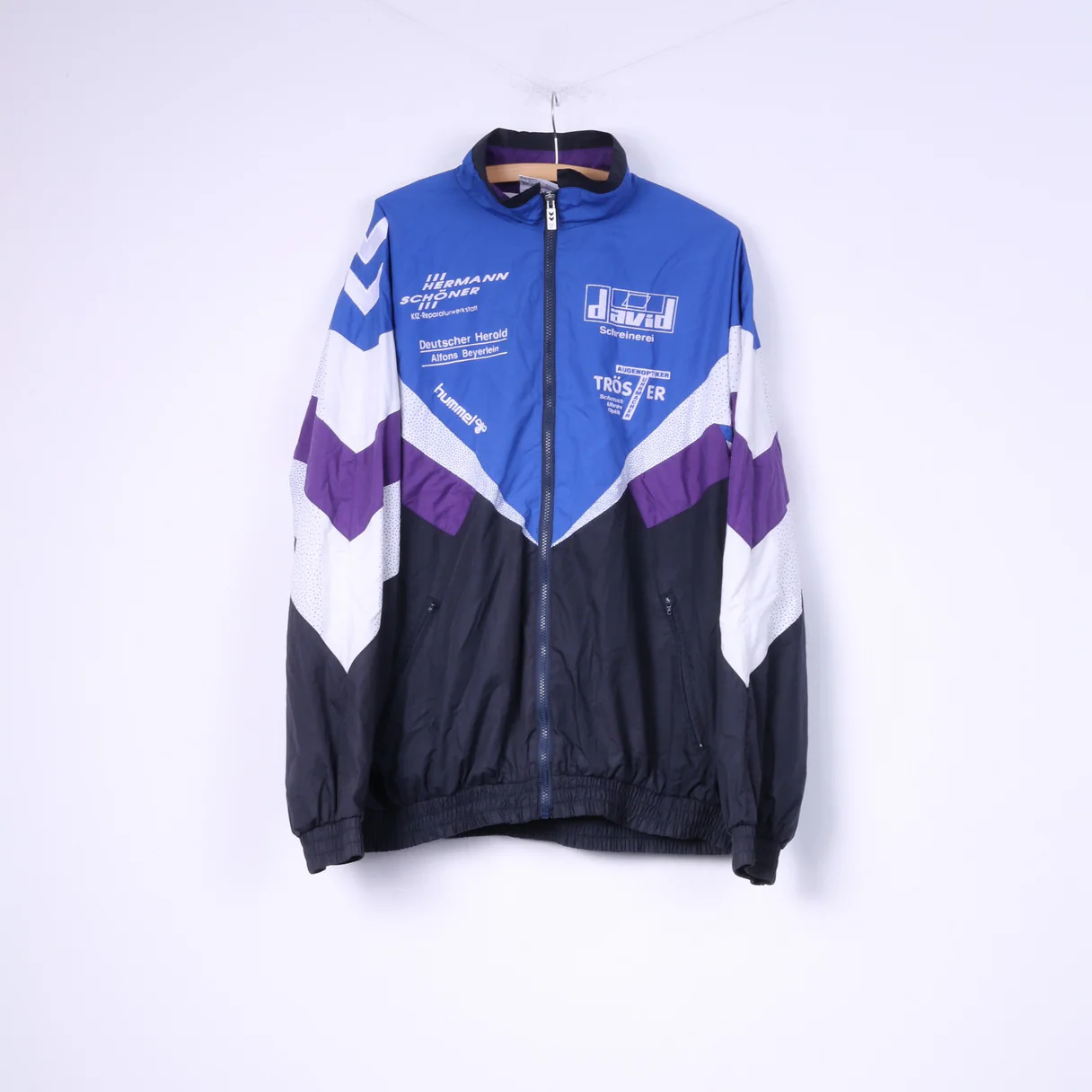 Hummel Men XL Jacket Blue Vintage Schützenverein Meinheim 1957 Sportswear Top