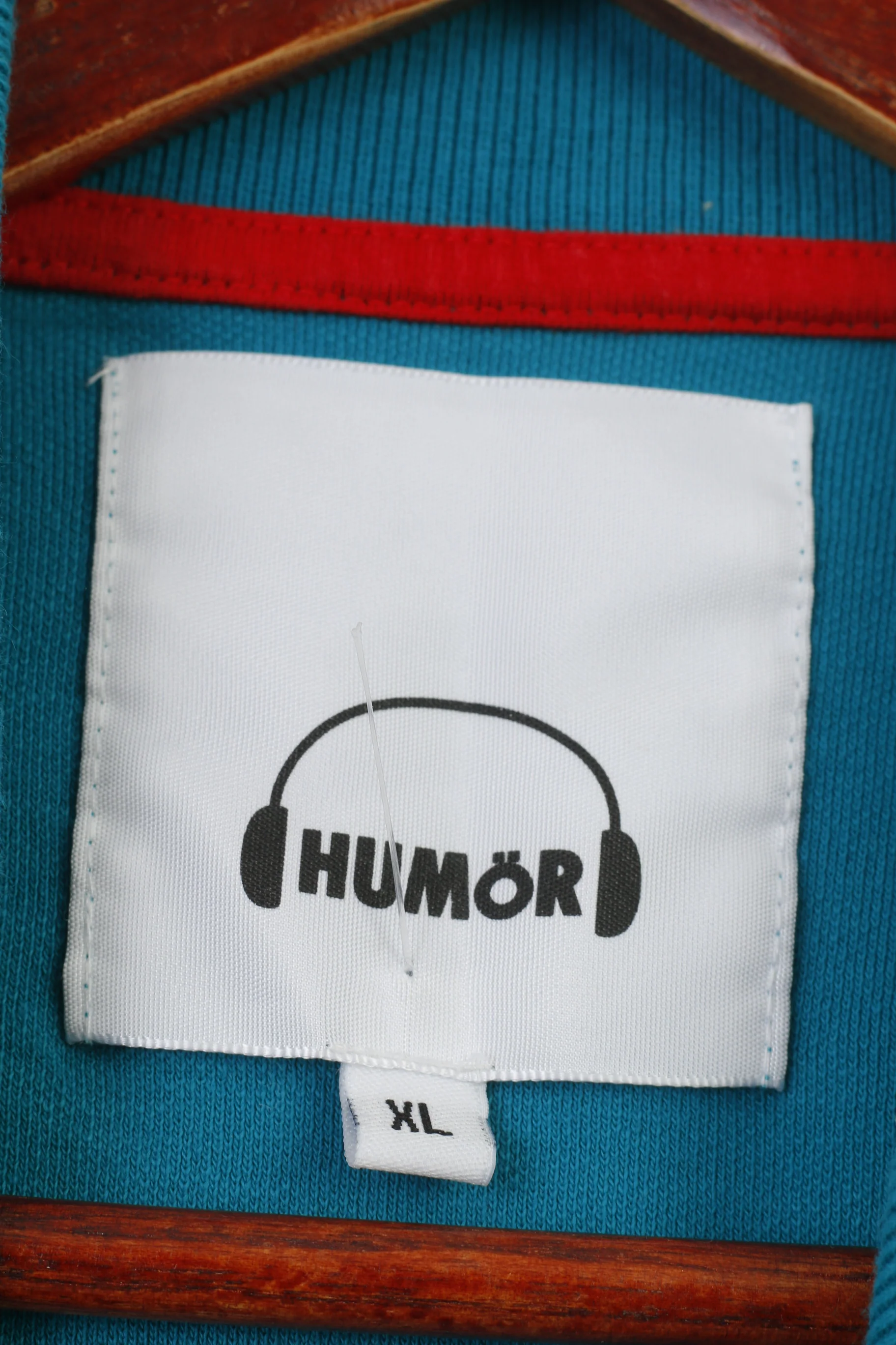 Humor Men XL M Polo Shirt Turquoise Short Sleeve Cotton Summer Vintage Collar Top - Image 5