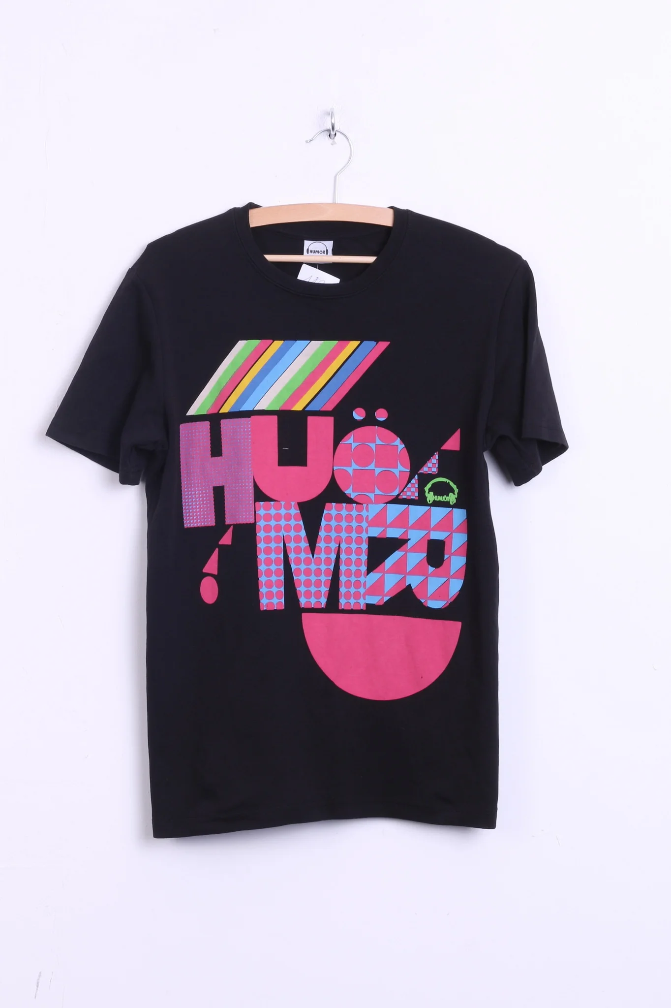 Humor Womens 2XL (L) T-Shirt Black Crew Neck Cotton Top Jersey