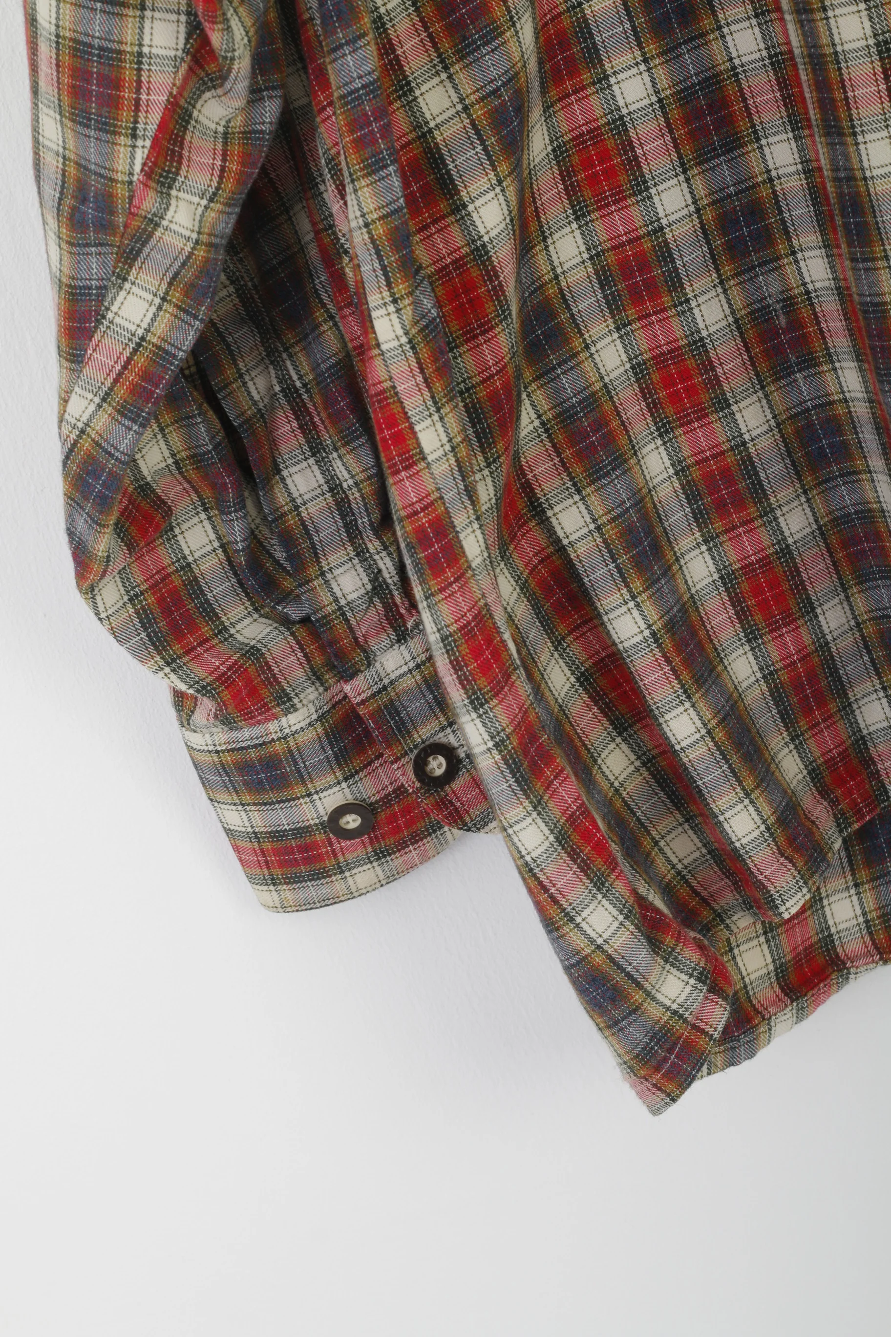 Imperial Men 43 2XL Casual Shirt Red Check Canadian Style Rocky Muntain Vintage Top - Image 3