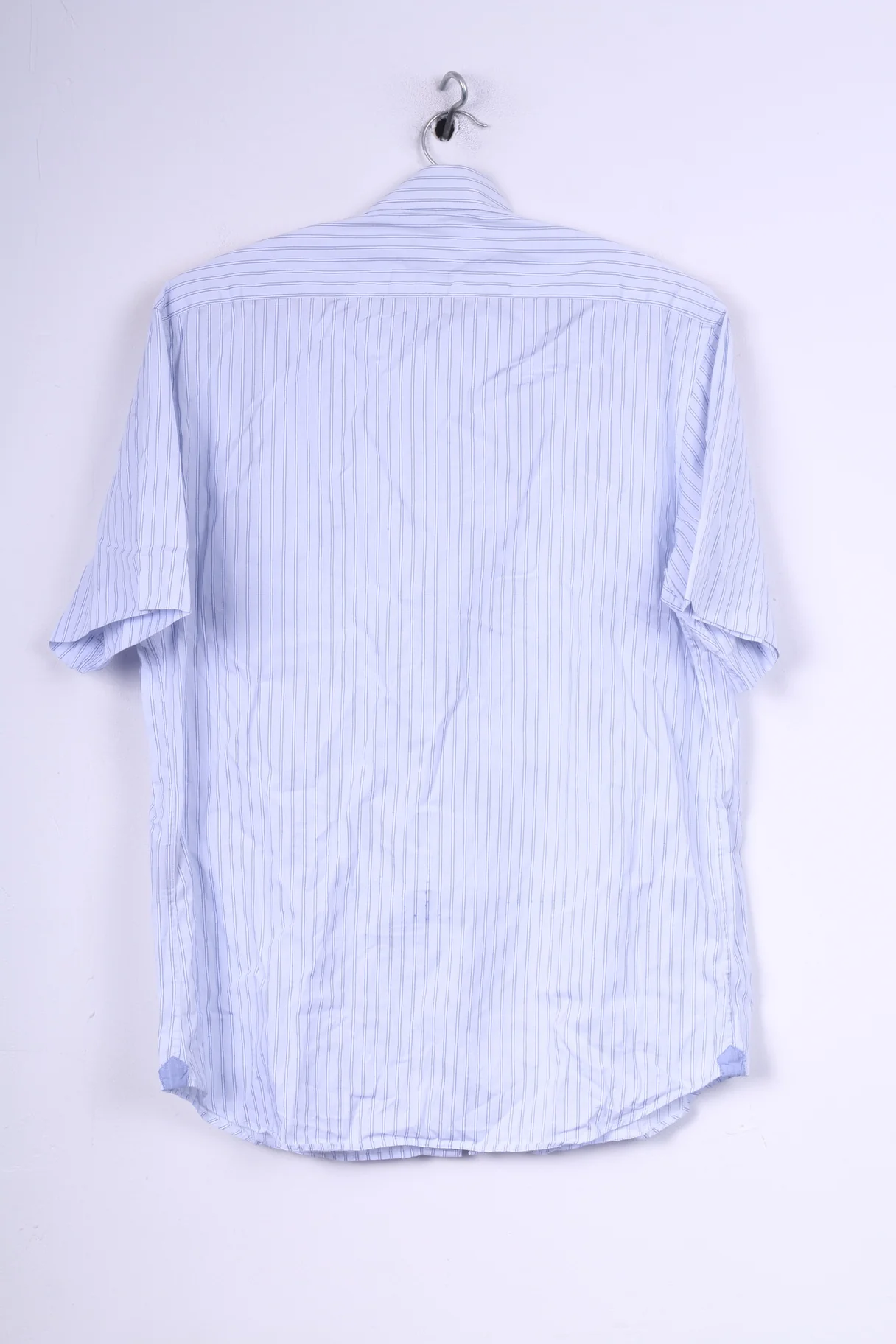 Indian Terrain Mens M (S) Casual Shirt Short Sleeve Striped Premium 60's Custom Fit - Image 7