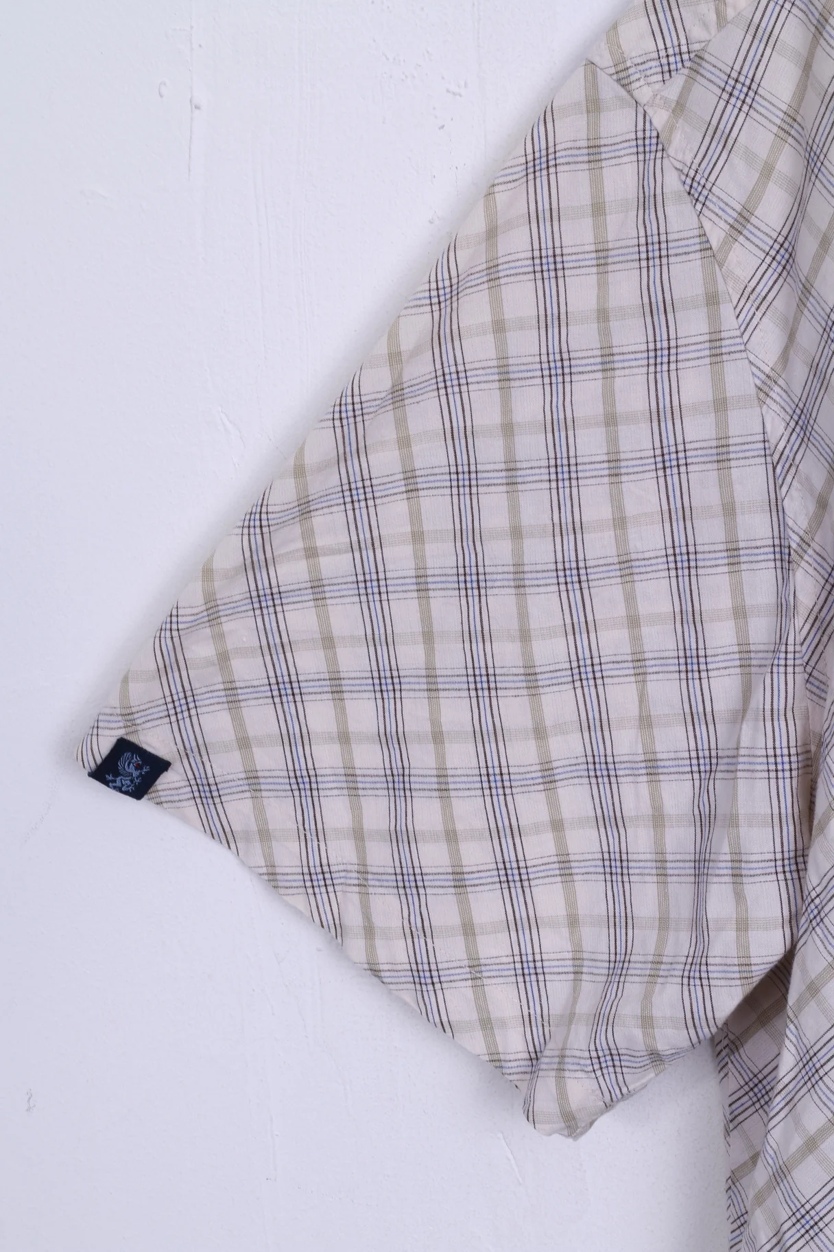 Interstate Mens 2XL Casual Shirt Short Sleeve Beige XXL - Image 3