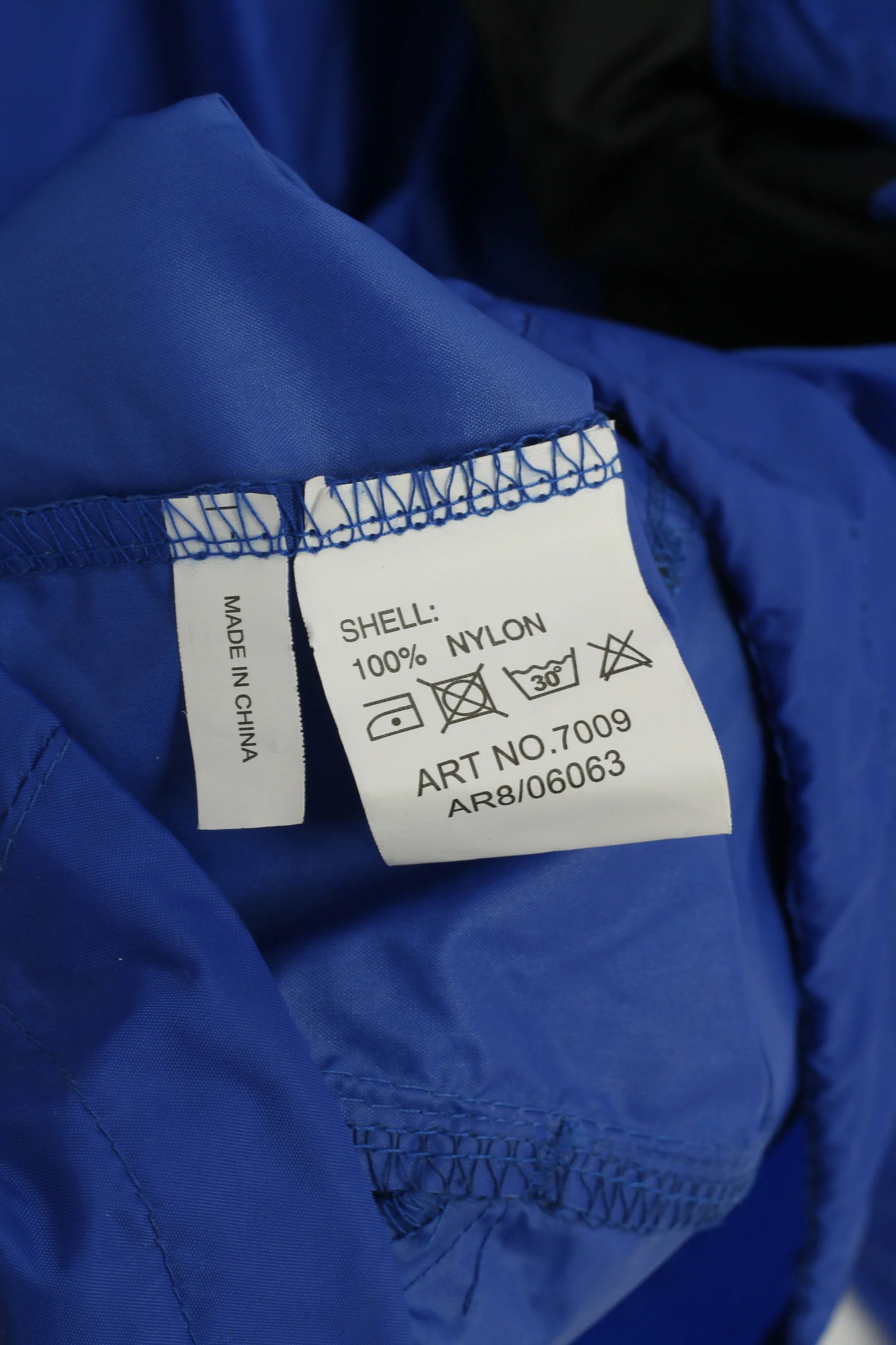 Saller Men XL Jacket Blue Nylon Waterproof Athlets Hidden Hood Zip Up Top - Image 5