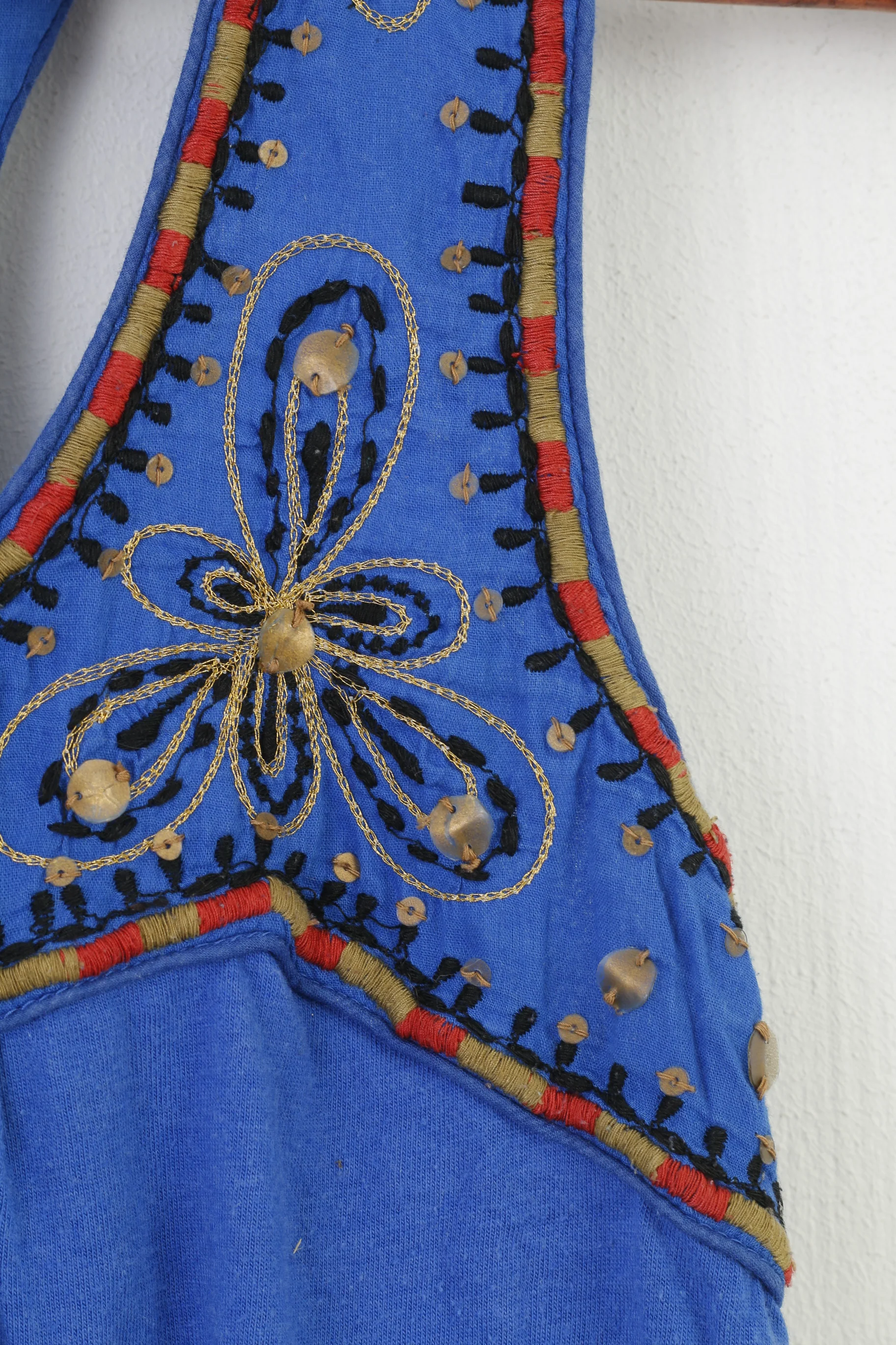 Jack BB Dakota Women S Shirt Blue Tank Top Embroidered Cotton Boho Top - Image 3