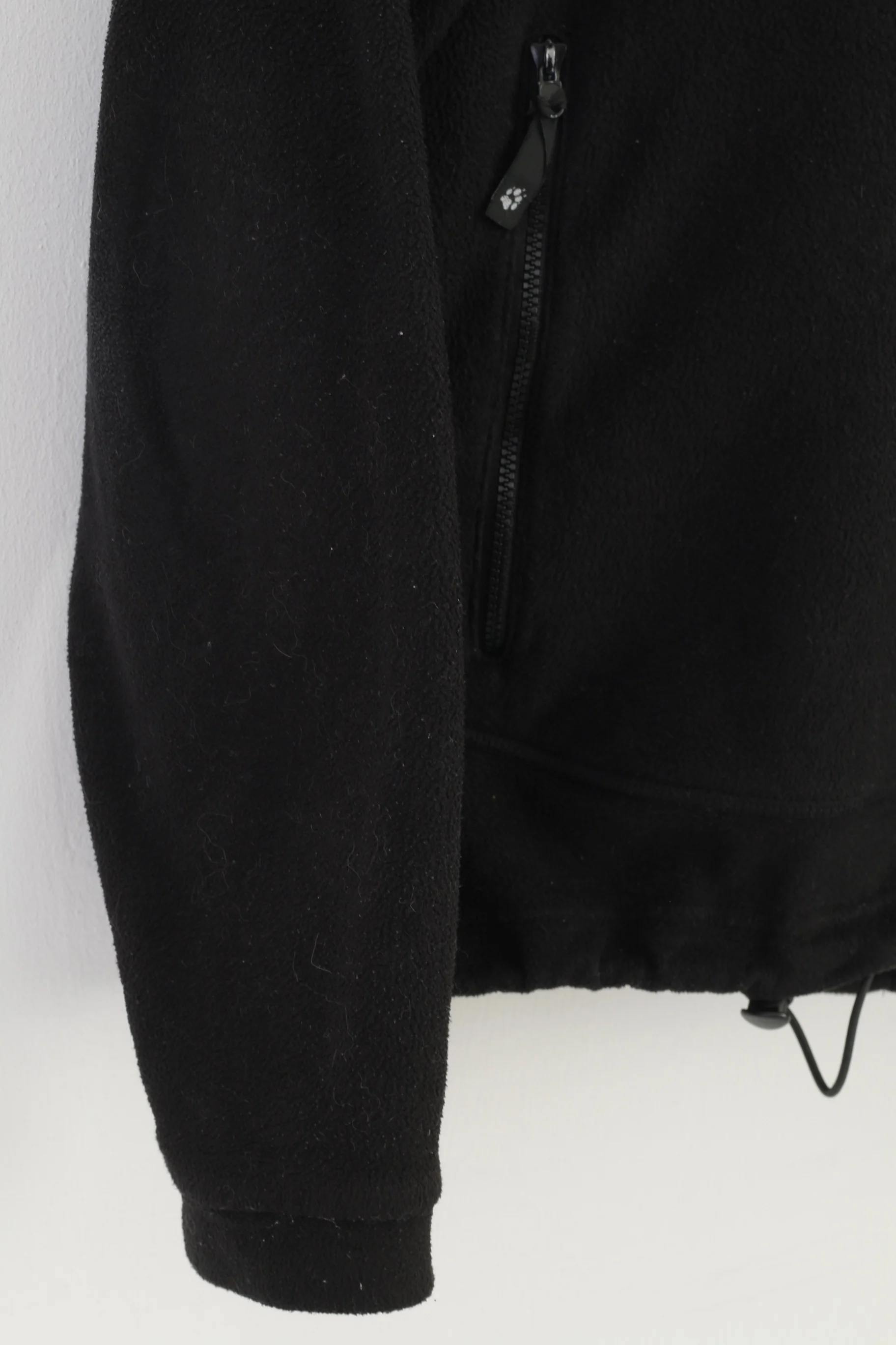 Jack Wolfskin Men M Fleece Black Full Zipper Vintage Padded Top - Image 3