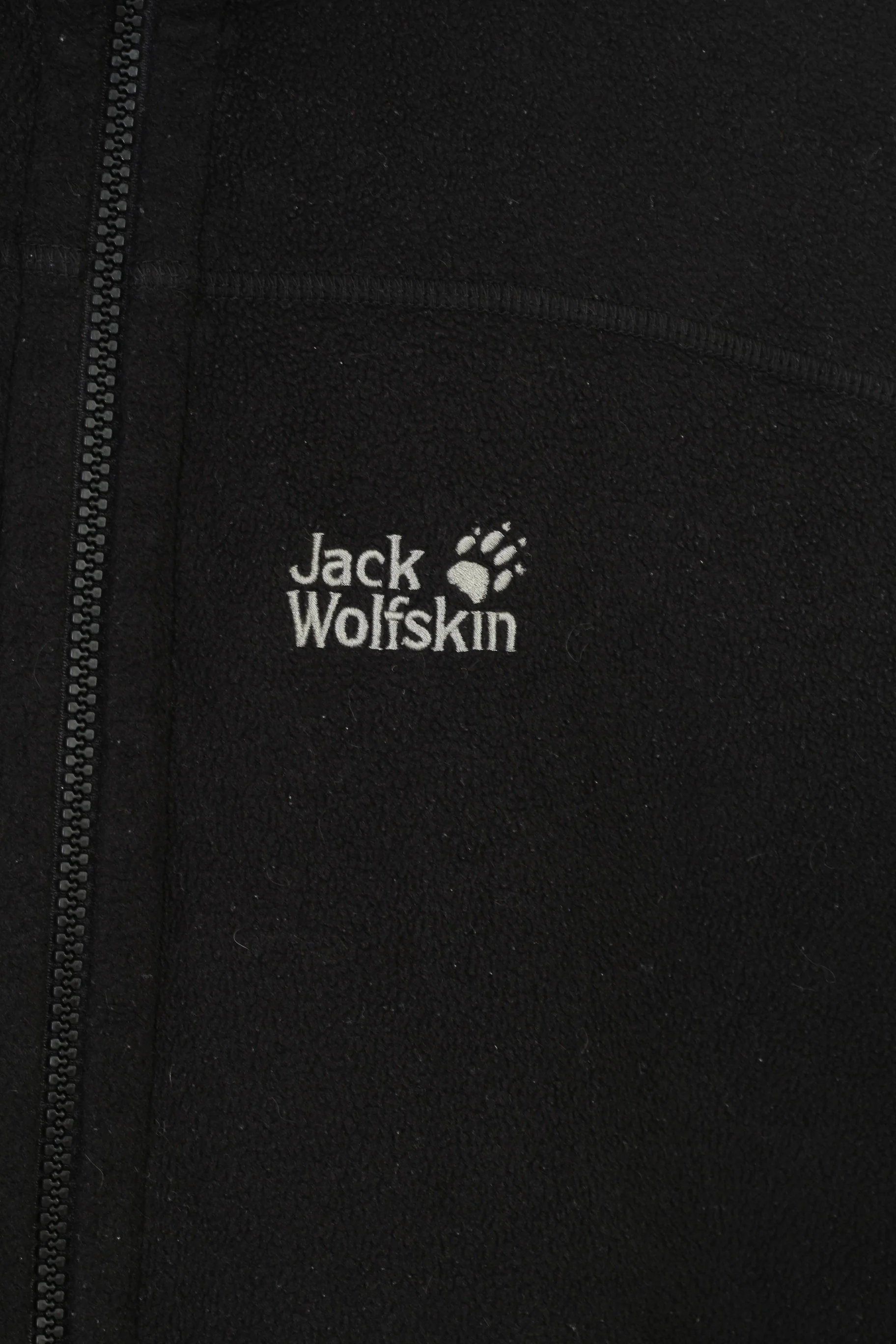 Jack Wolfskin Men M Fleece Black Full Zipper Vintage Padded Top - Image 4