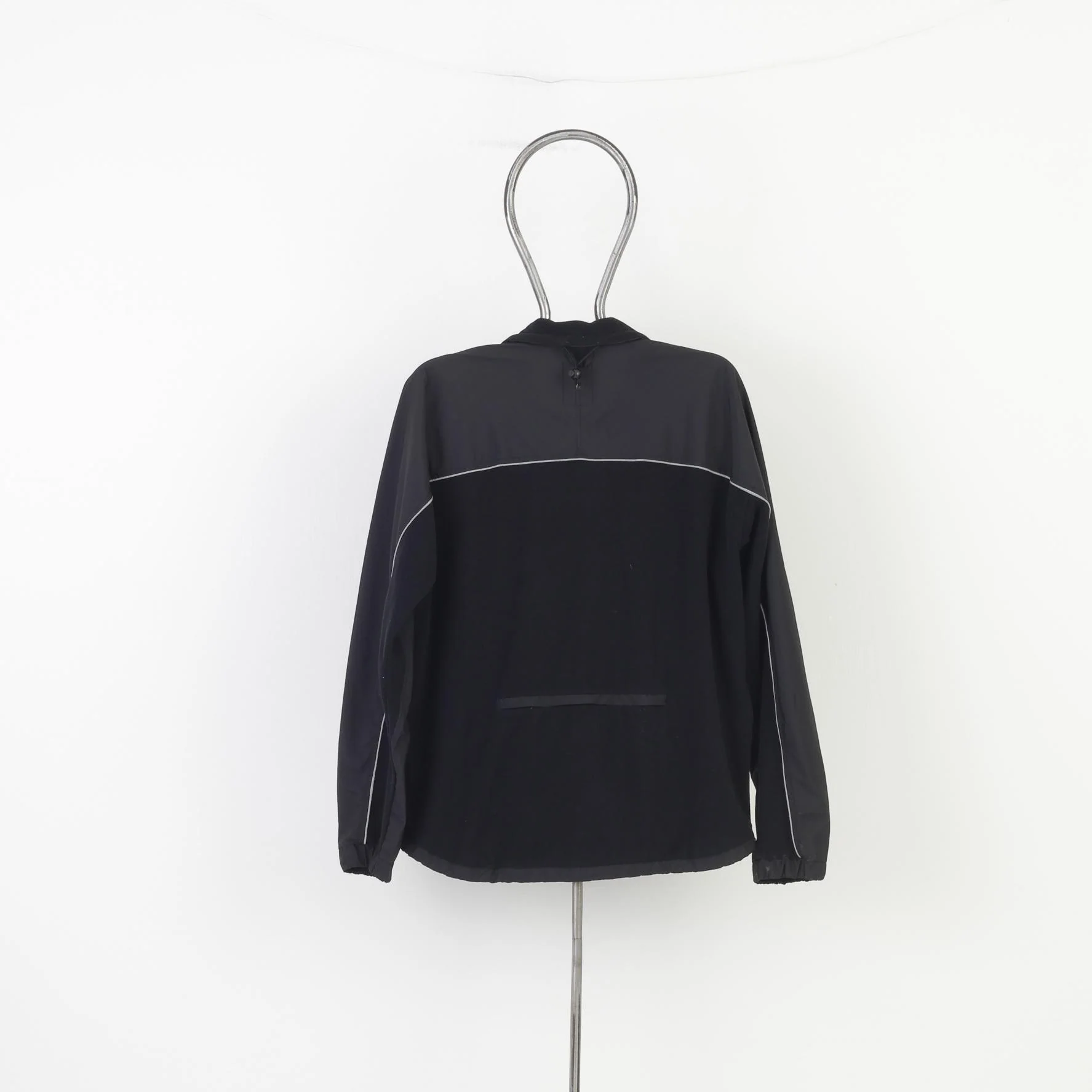 Jack Wolfskin Men XL Jacket Black Full Zipper Collar Back Fleece Vintage Sport Top - Image 8