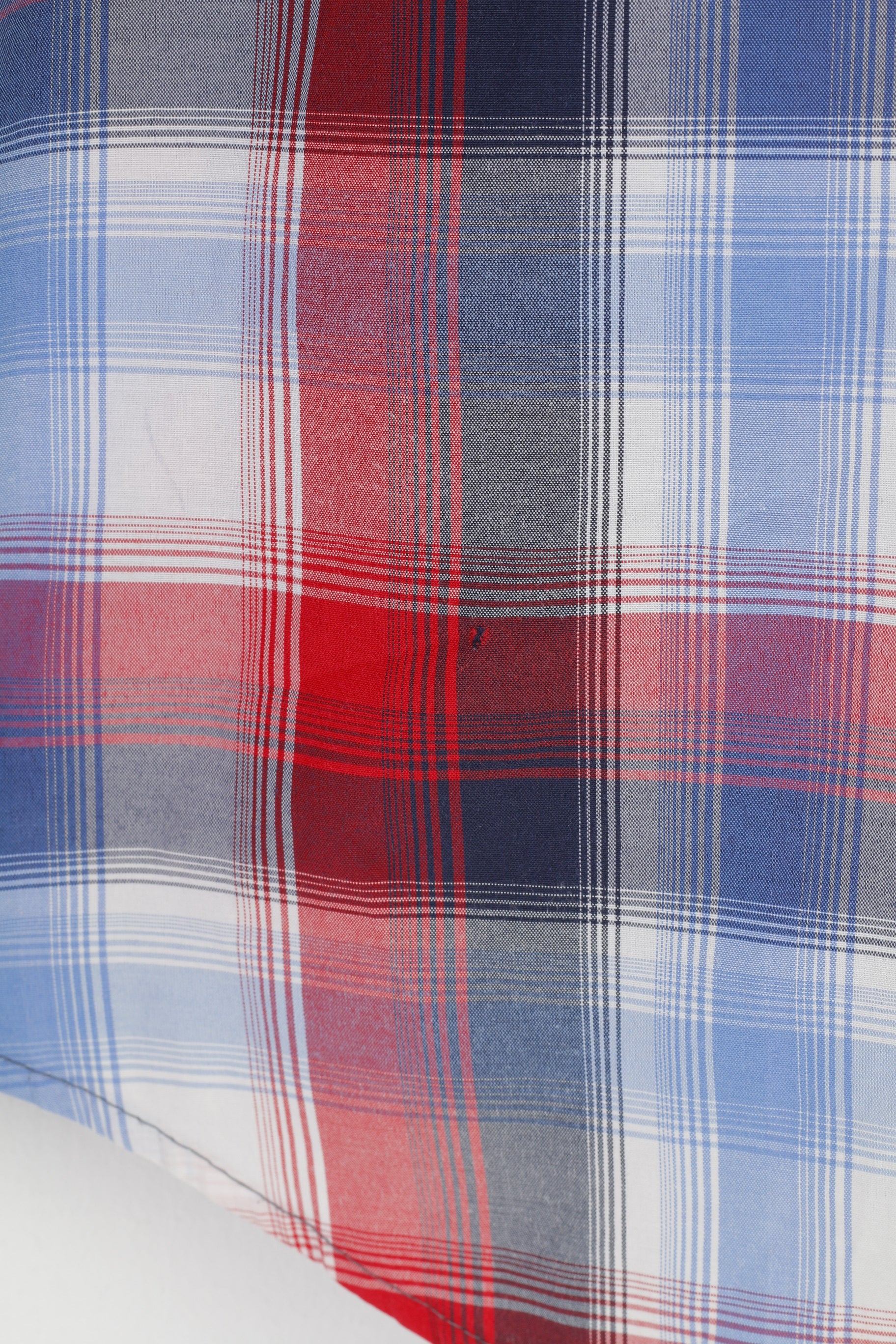 Jack Wolfskin Men XXL Casual Shirt Checkered Long Sleeve Blue Red Collar Cotton Top - Image 7
