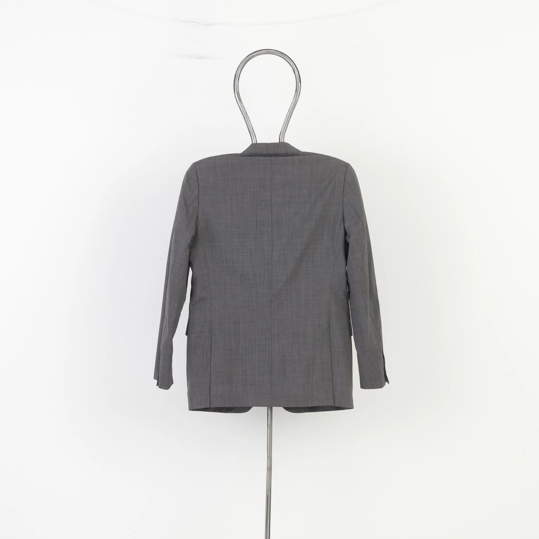 Jaeger Men 40 Blazer Wool Charcoal Breasted Mayfair Elegant Bottoms Shoulder Pads Jacket - Image 6